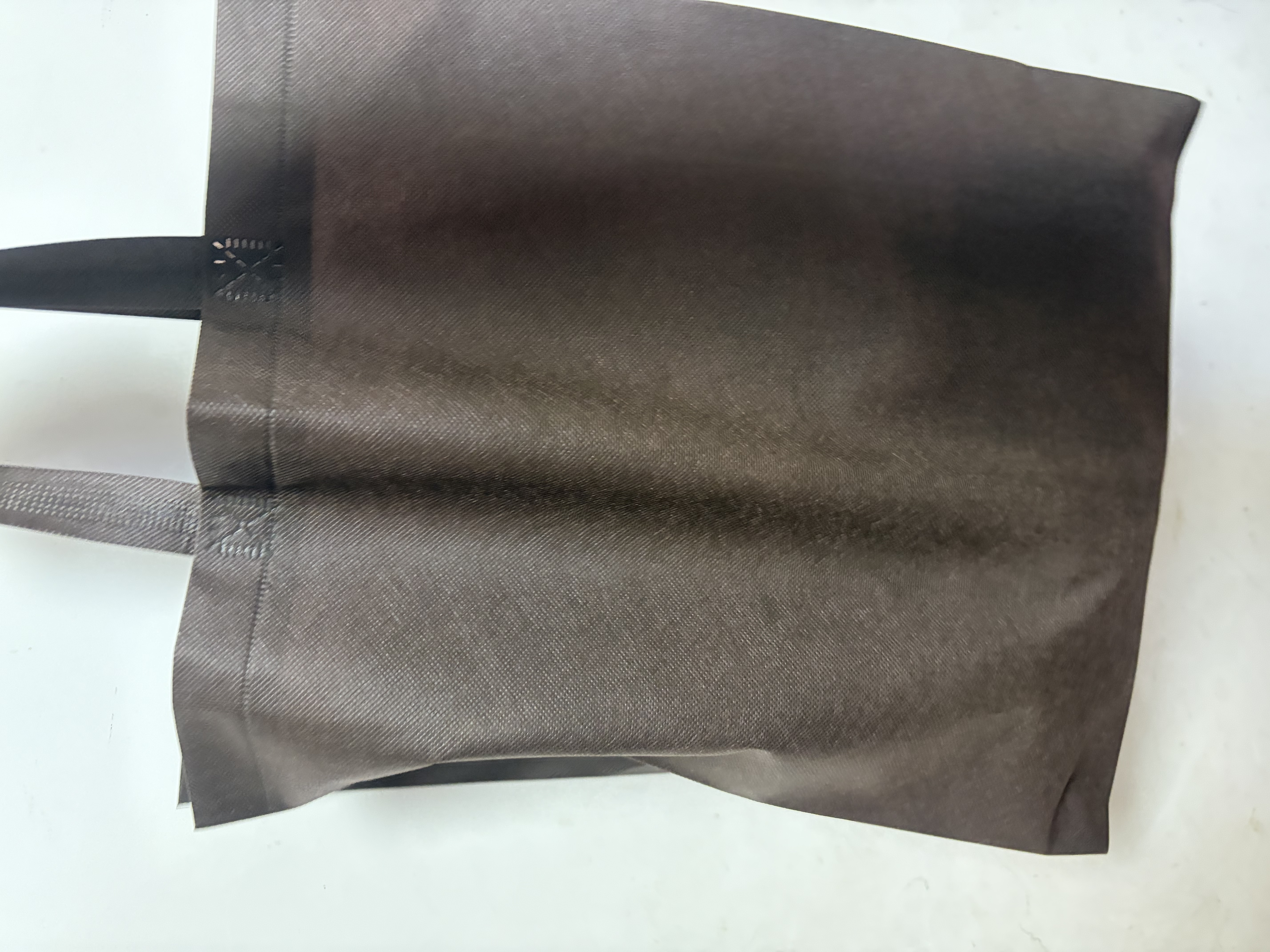 乐三好无纺布袋子加厚购物环保袋包装袋手提袋环保袋礼品袋大号竖款高41*宽35*侧12cm 10个装咖啡色 实拍图