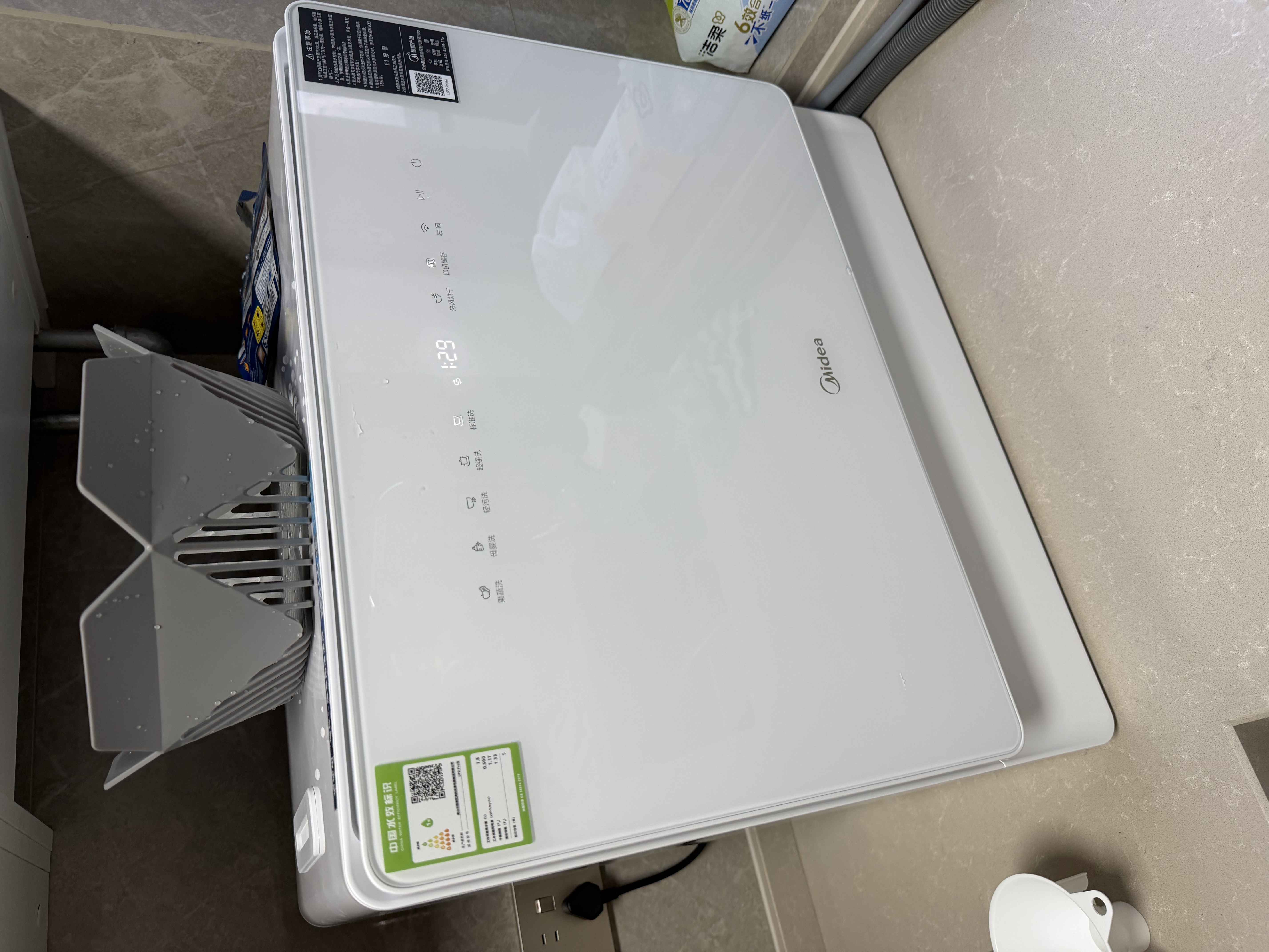 美的（Midea）【迷你小西梅UP2 Pro白】洗碗机台式壁挂式嵌入式家用一级水效七星消杀专利母婴洗洗烘消存 实拍图