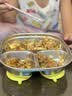 COOKSS儿童餐盘宝宝吸盘式304不锈钢辅食盘学生饭盒餐具三格托盘 实拍图