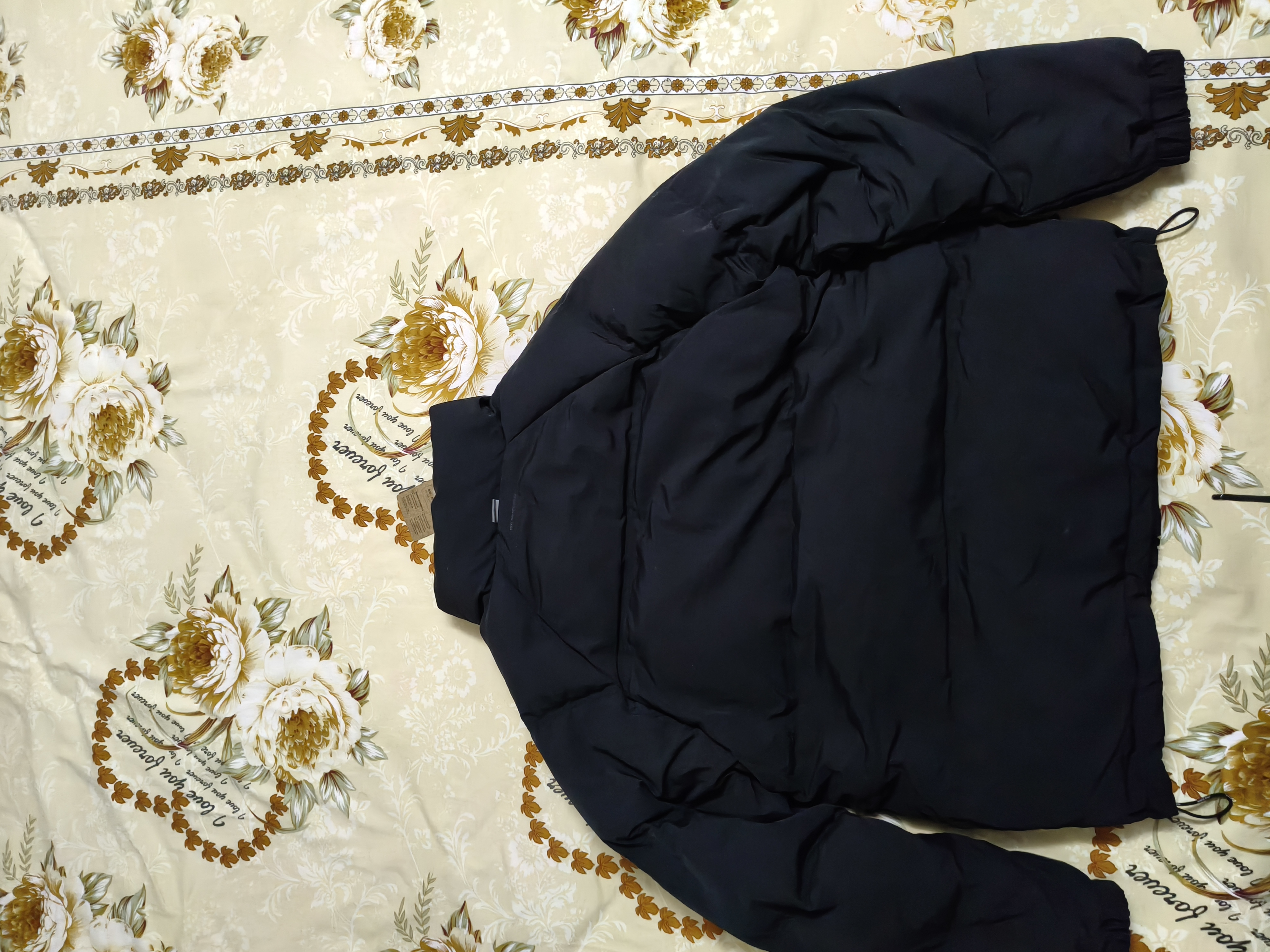马登工装美式立领90白鸭绒羽绒服户外短款面包服保暖外套男秋冬 纯黑色 【羽绒服男2026新款今年流行爆款/黑色羽绒服】 XL 实拍图