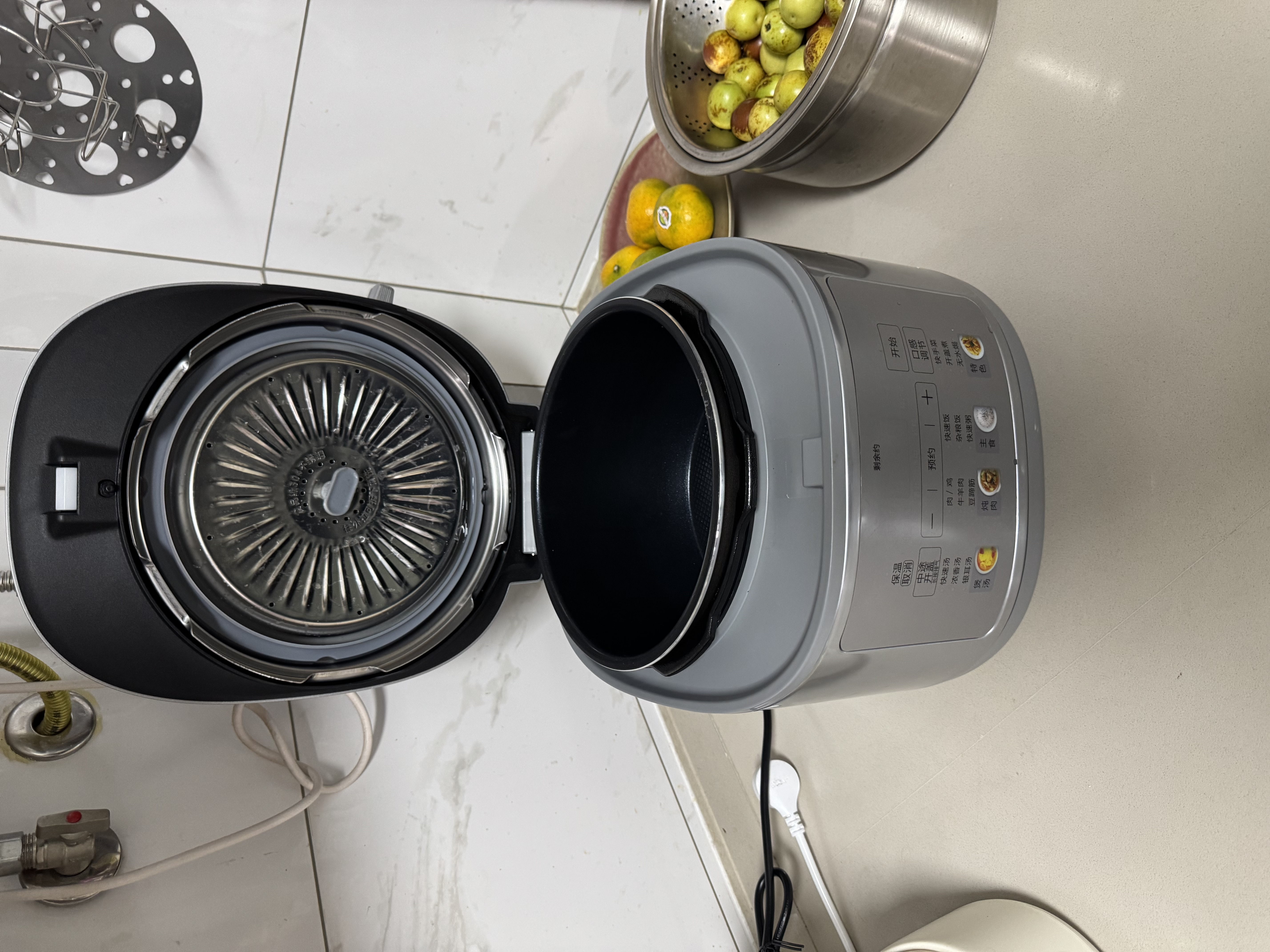 美的（Midea）IH加热大鸭梨AI智能120kPa电压力锅晶钛0涂层高压锅5L多功能新款电饭煲家用4-6人智能预约MY-S6 实拍图