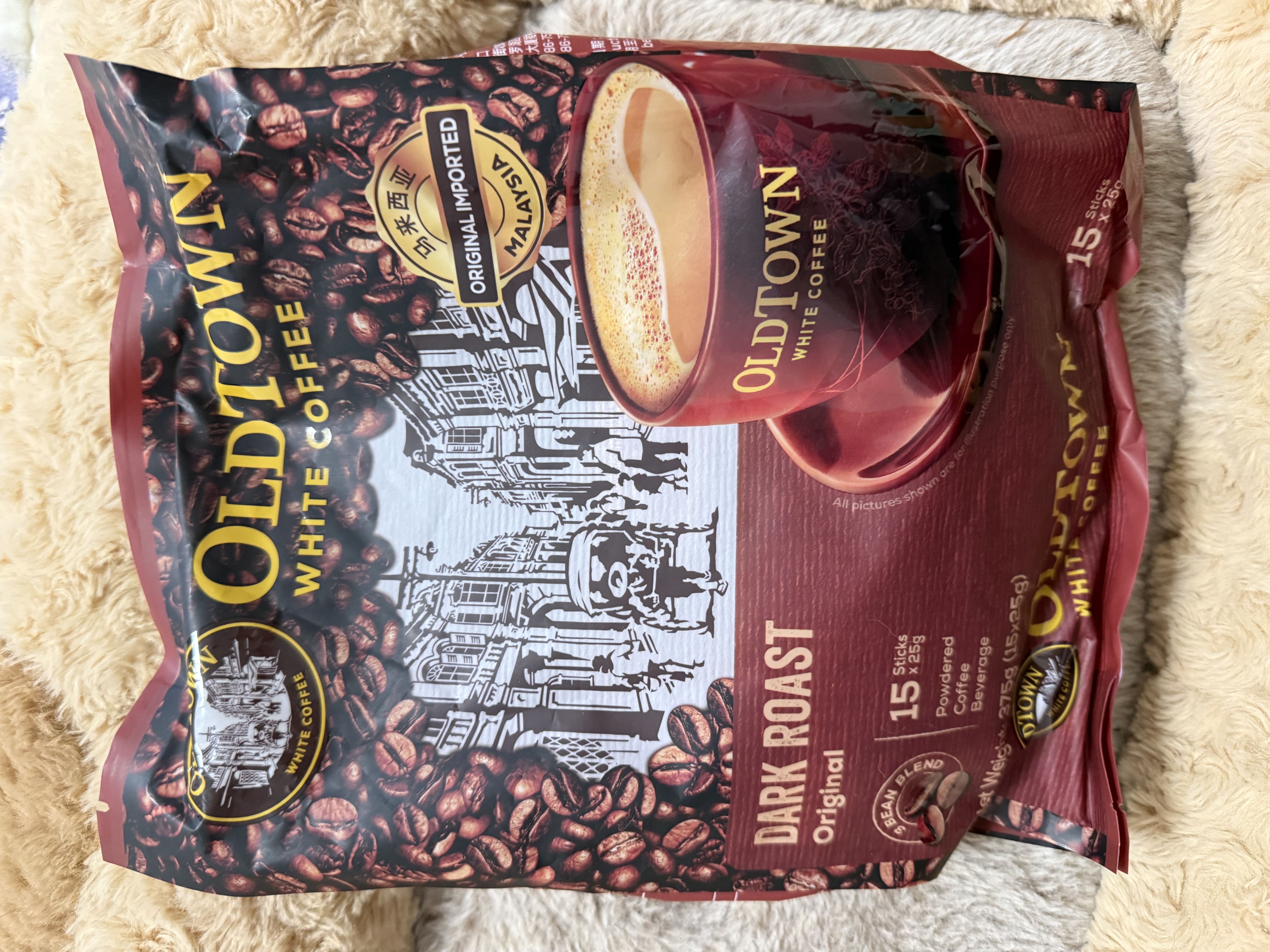 旧街场（OLDTOWN）速溶原味白咖啡马来西亚进口深度焙炒三合一咖啡粉25g*15条饮料 实拍图