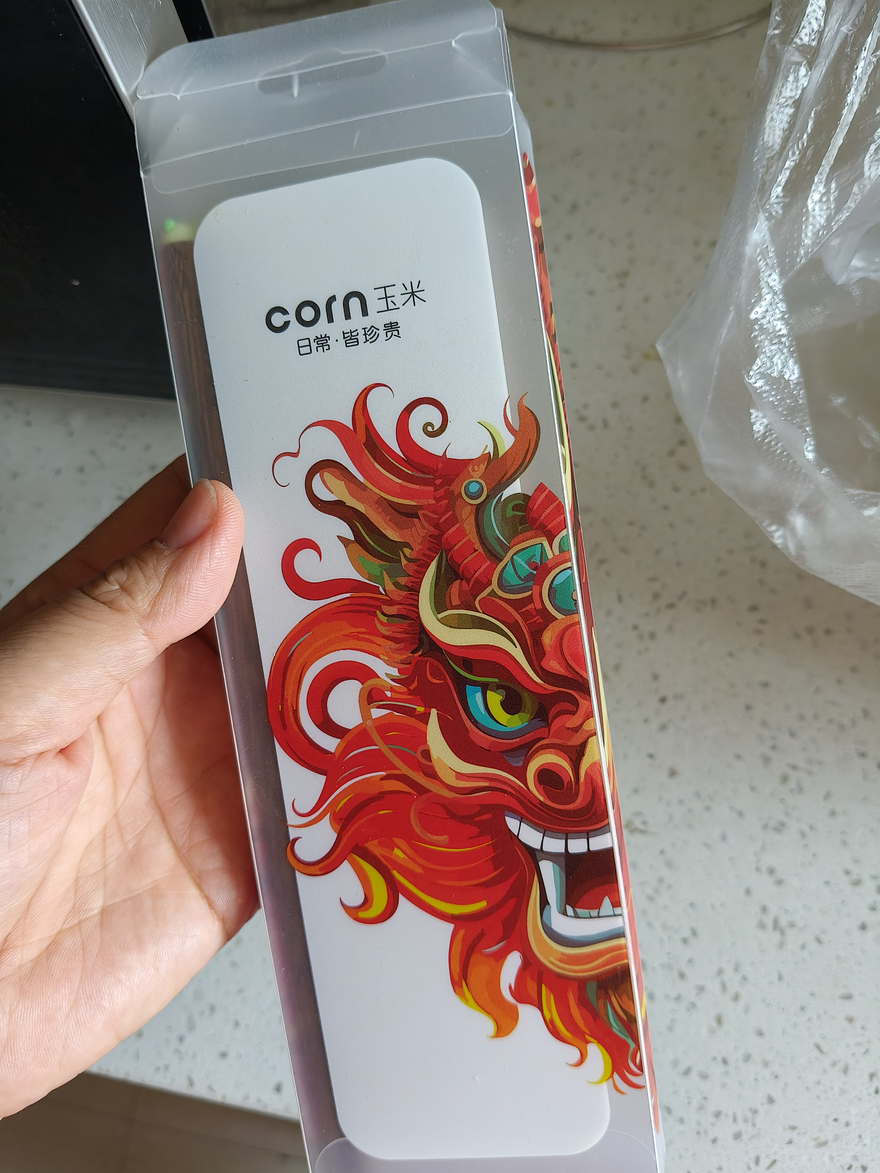 玉米（CORN）儿童筷子3岁6岁以上食品级木质小学生家用宝宝短筷吃饭专用餐具 实拍图