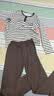 红豆儿童睡衣纯棉男童春秋季长袖中大童小孩家居服套装 条纹大熊 180 实拍图