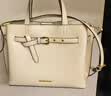 MICHAEL KORS迈克高仕 【双十一抢先购】MK Emilia 女士中号蝴蝶包手提包 奶白色 289 中号 实拍图