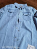 兰威费雷牛仔衬衫女夏季春秋长袖休闲宽松薄款牛仔上衣女牛仔衣女 9002浅蓝 M （95-105斤） 实拍图