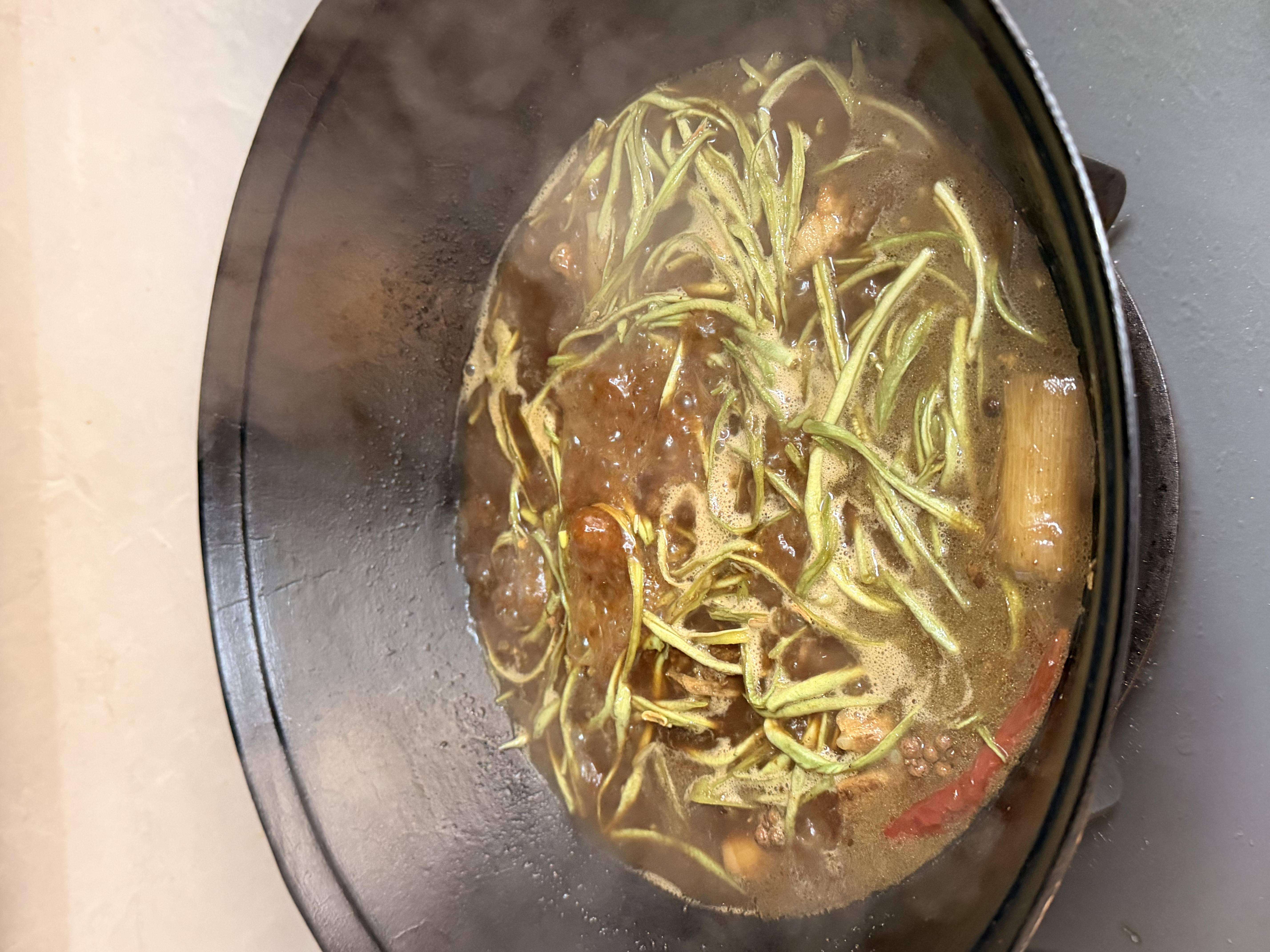 王源吉铁锅炒锅双耳苏锅王厨房好物老式家用手工大肚龟纹圆底炒菜锅34cm 实拍图