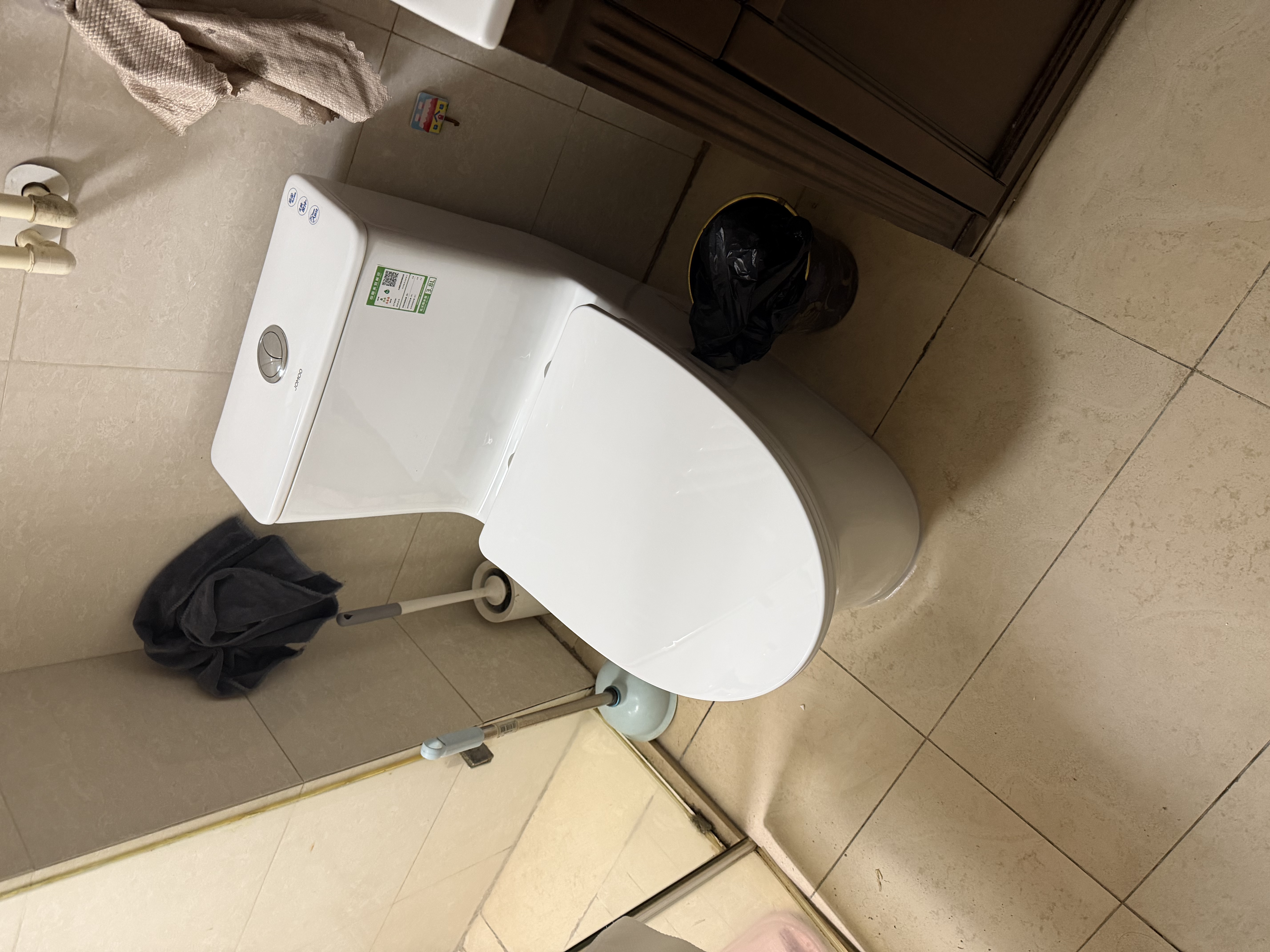 九牧（JOMOO）11176-2-1/31K-1 大力神升级家用马桶虹吸抗菌坐便器305坑距 实拍图