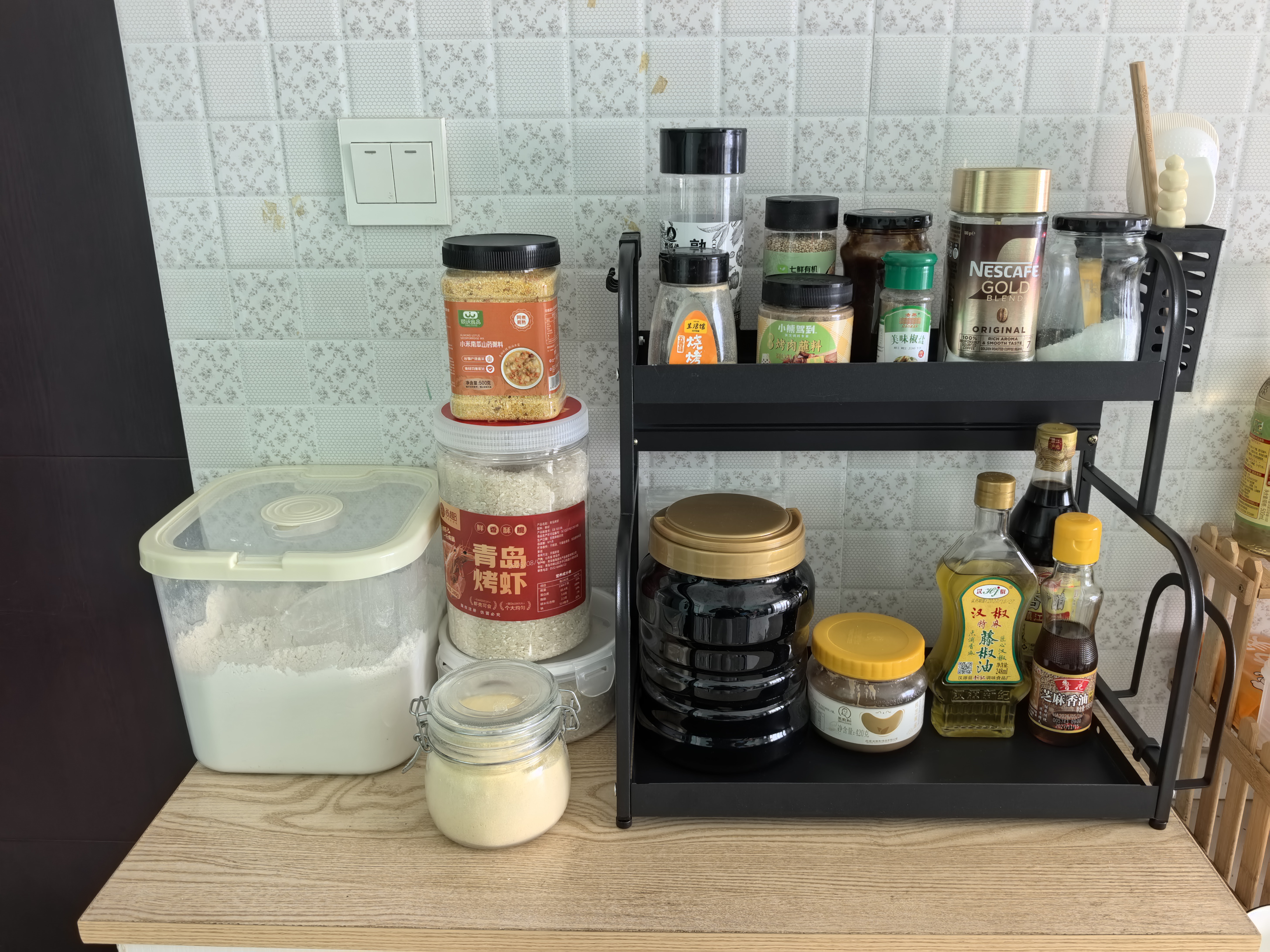 百年正和厨房调料置物架收纳台面调味品储物架刀架砧板架多功能用具大全 实拍图