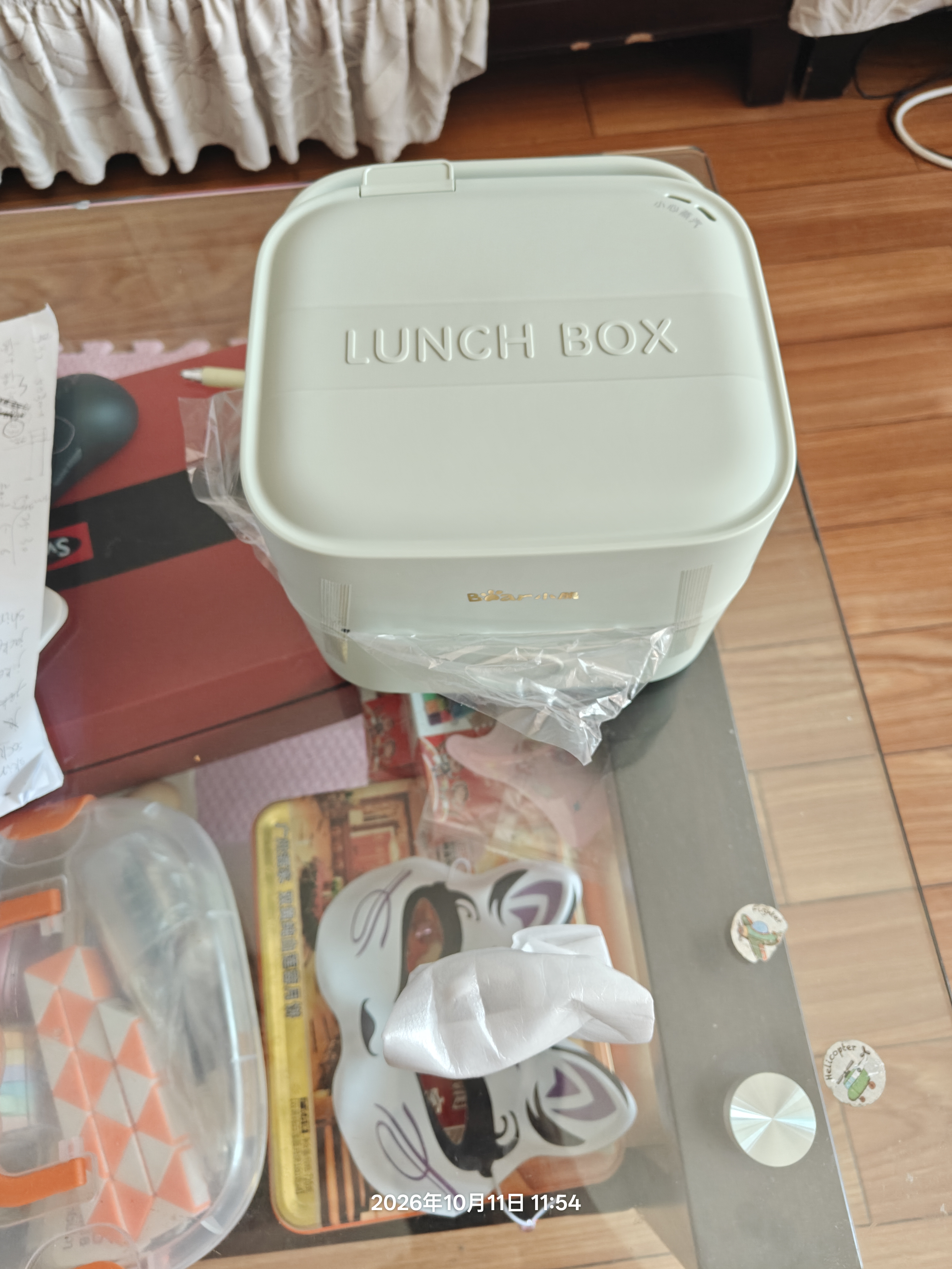 小熊（Bear）有钛电热饭盒 加热饭盒 上班热饭神器京东自营插电式电加热饭盒 不锈钢双层四胆1.6L DFH-G16W7 实拍图