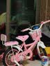 紫榕 儿童自行车女孩单车3-8岁公主款脚踏车男女宝宝小孩童车 公主粉【京仓直发】闪轮护具套装 14寸 适合90-110cm 实拍图