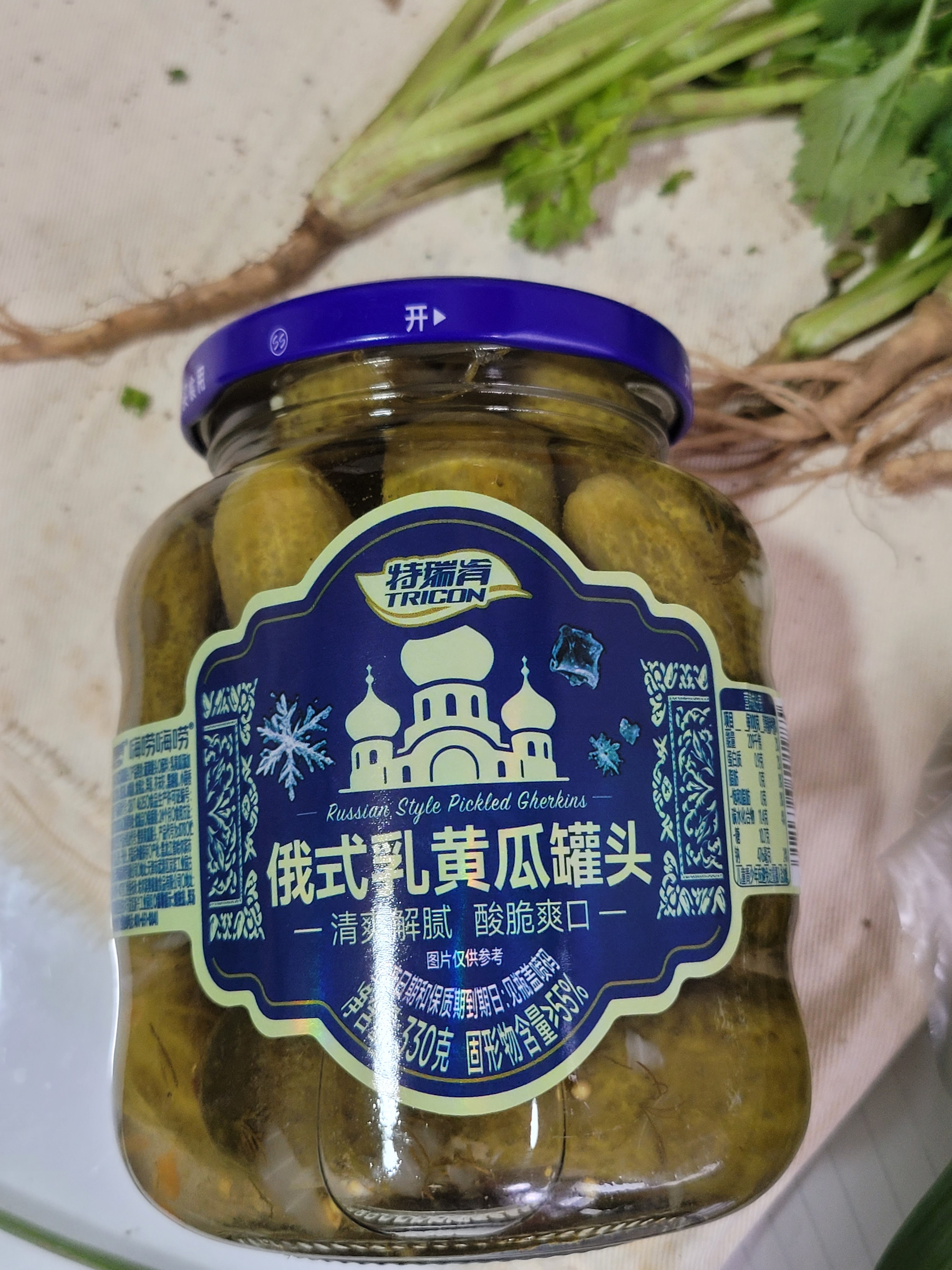 特瑞肯俄式酸乳黄瓜罐头670g酸脆爽口下饭菜汉堡沙拉配菜即食 实拍图
