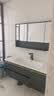 好牧（HAOMU）浴室柜精选橡木陶瓷一体盆组合卫生间洗漱台洗手脸盆壁挂家用实木 120cm【智能半封镜柜】带感应柔光灯 免费安装送拆旧 实拍图