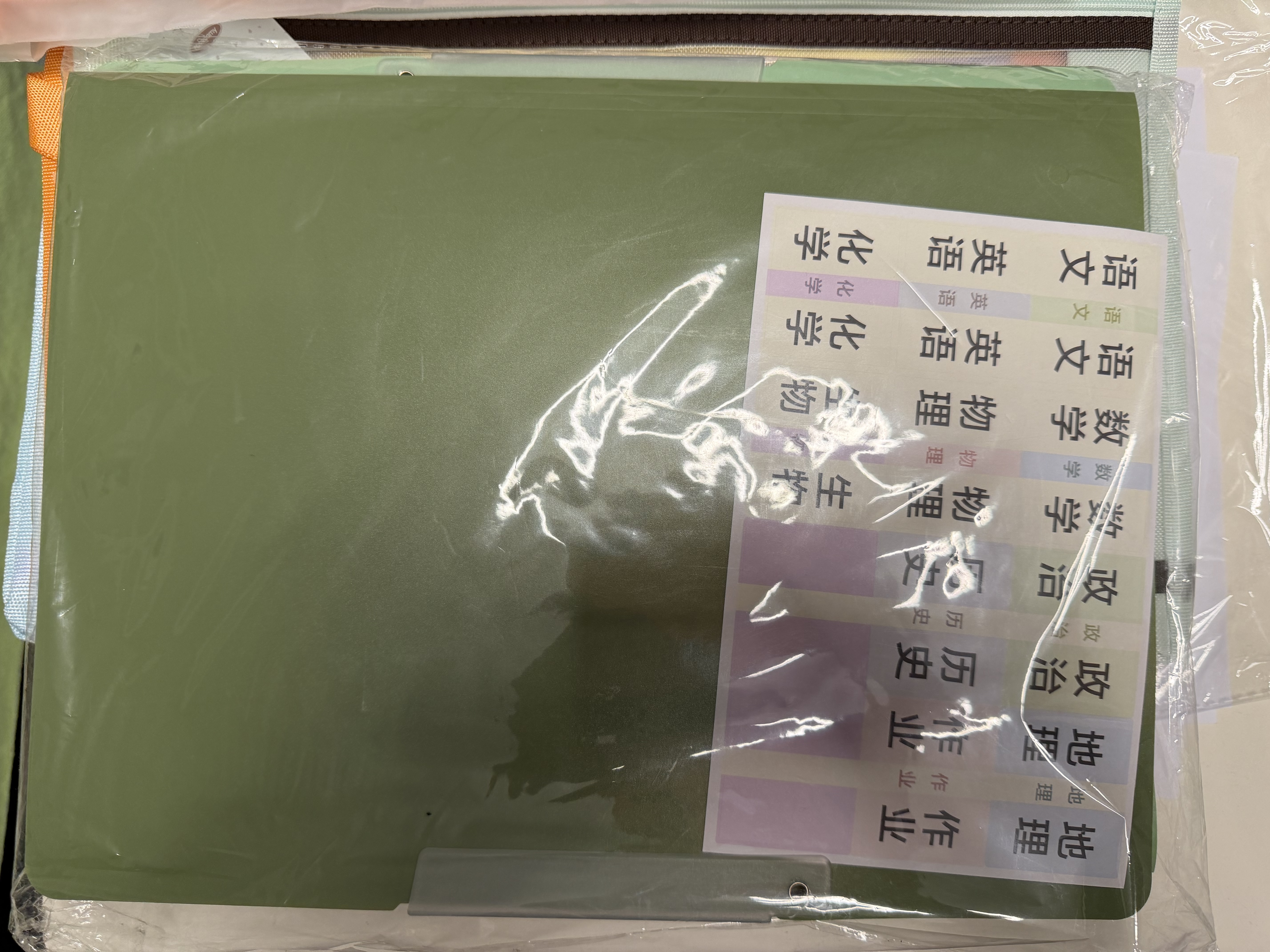 得力（deli)大背宽加厚双层透明科目袋文件袋文具收纳袋高中学生拉链袋作业组合装 混色 实拍图