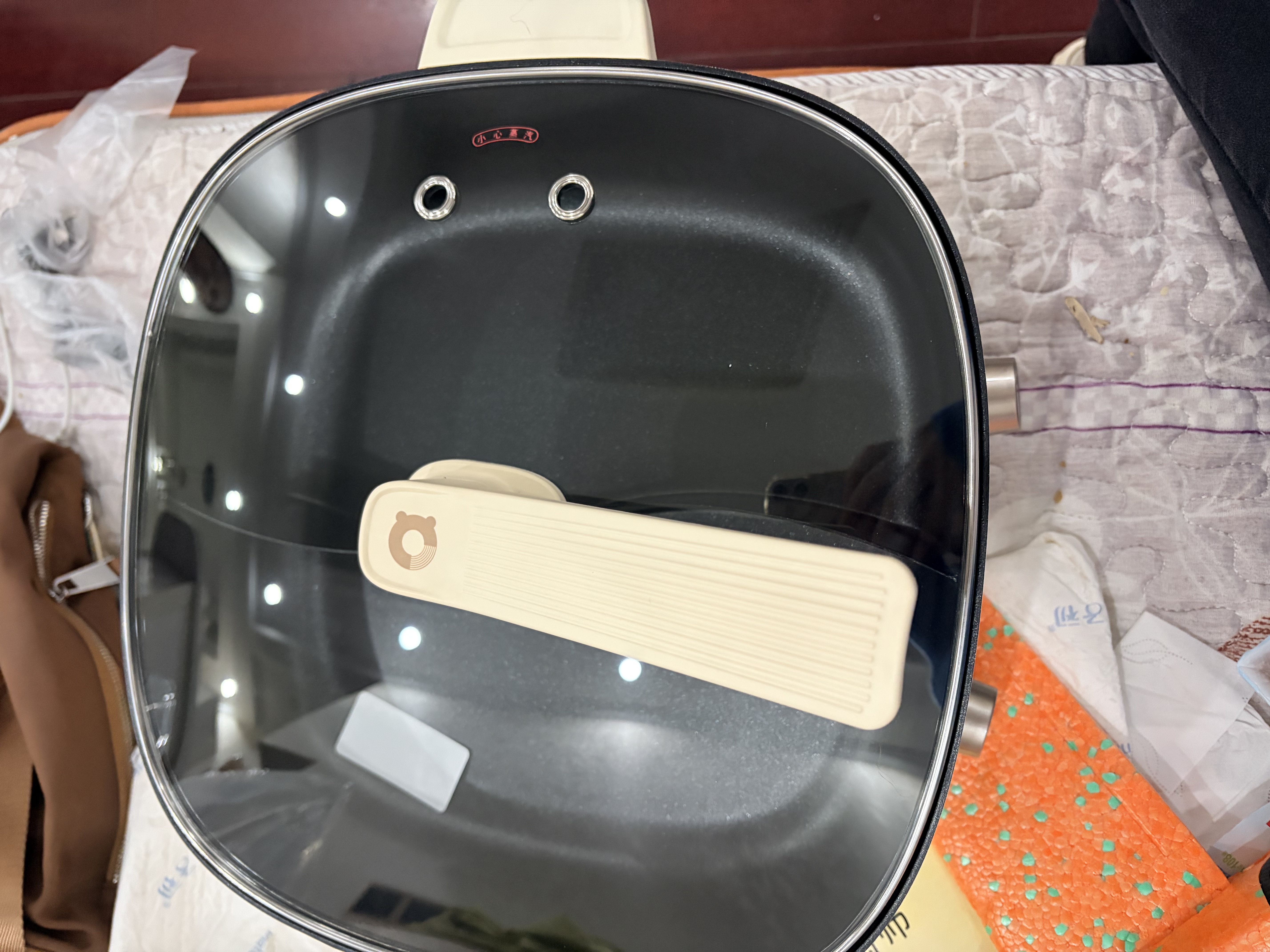 小熊（Bear）鸳鸯电火锅专用锅 电煮锅家用分体鸳鸯锅多功能锅 3分钟速沸 DHG-D60J1 6.5L 实拍图
