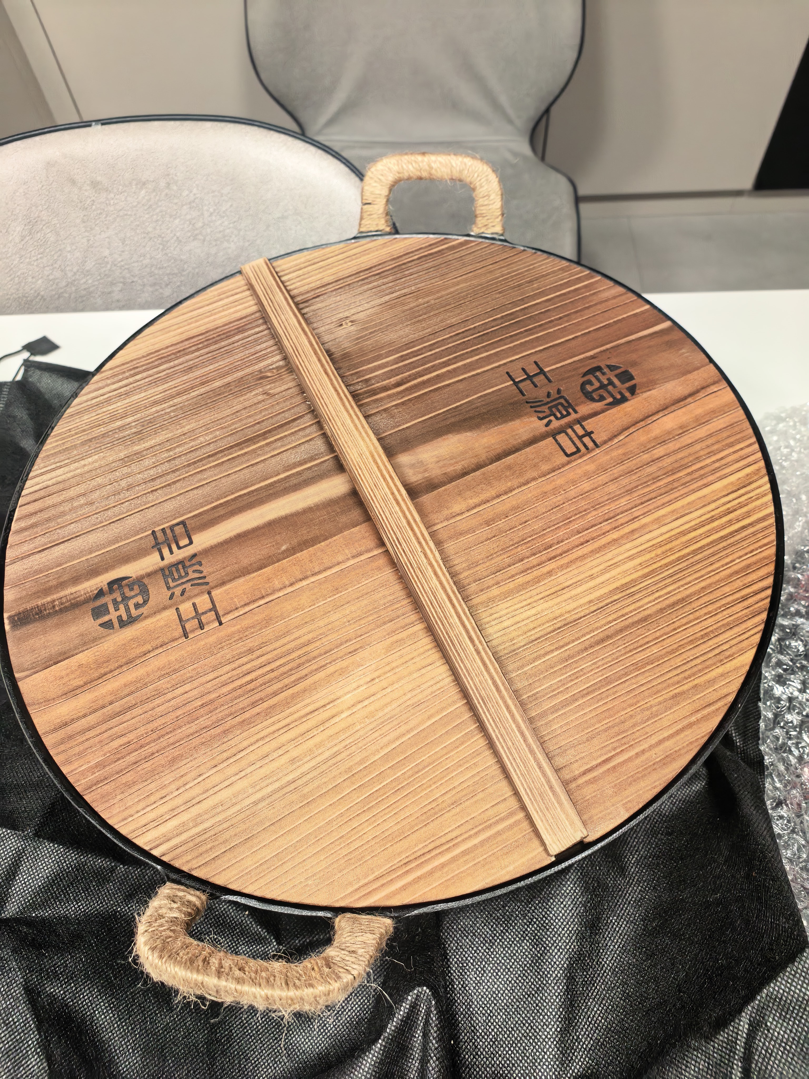 王源吉铁锅炒锅双耳苏锅王厨房好物老式家用手工大肚龟纹圆底炒菜锅34cm 实拍图