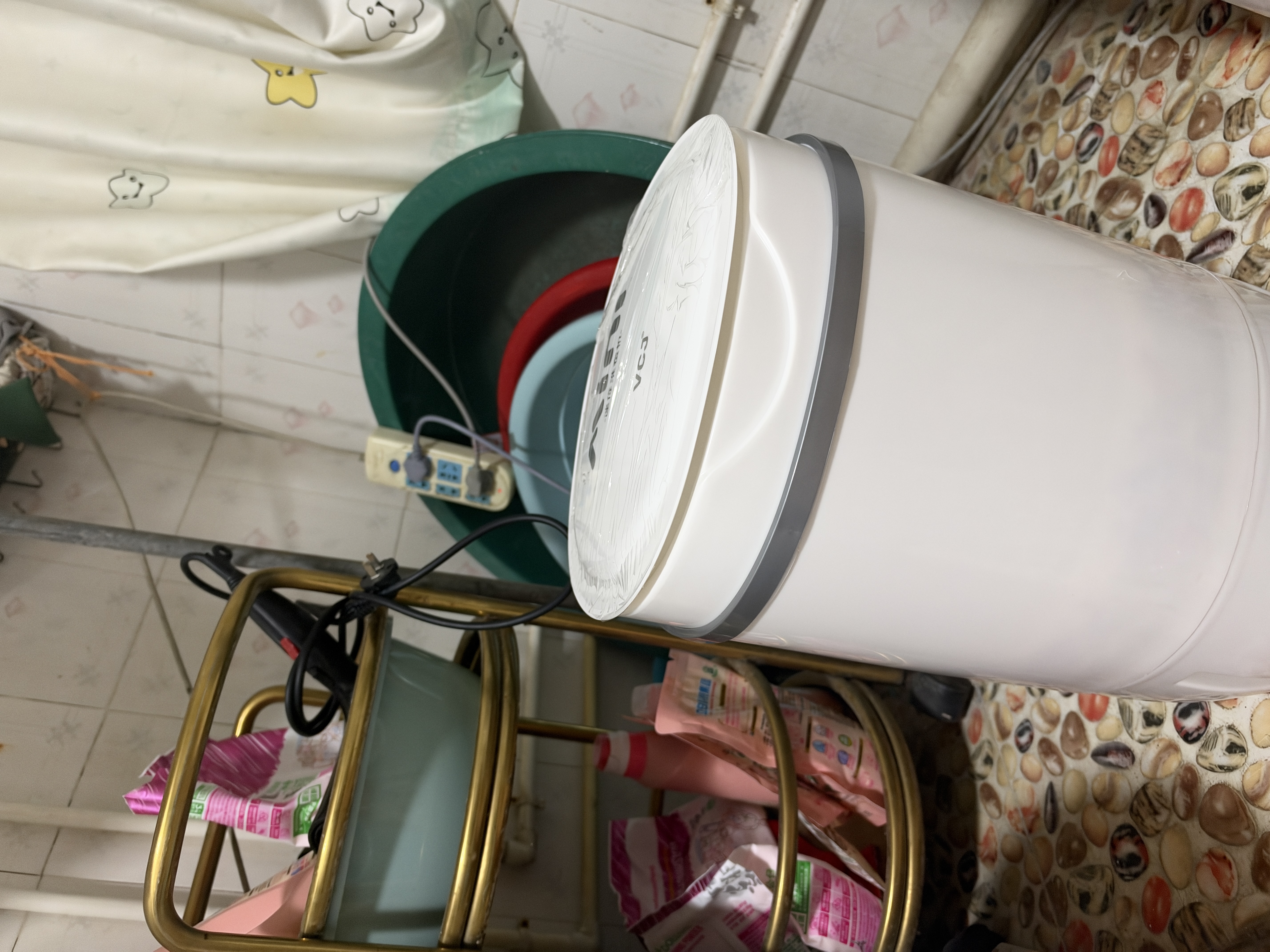 VCJ洗衣机半全自动迷你洗衣机小型洗脱一体小型家用母婴内衣裤洗袜子神器儿童单身人宿舍出租房 新4.5KG【立体水洗去污*定时降噪快洗】珍珠白 实拍图