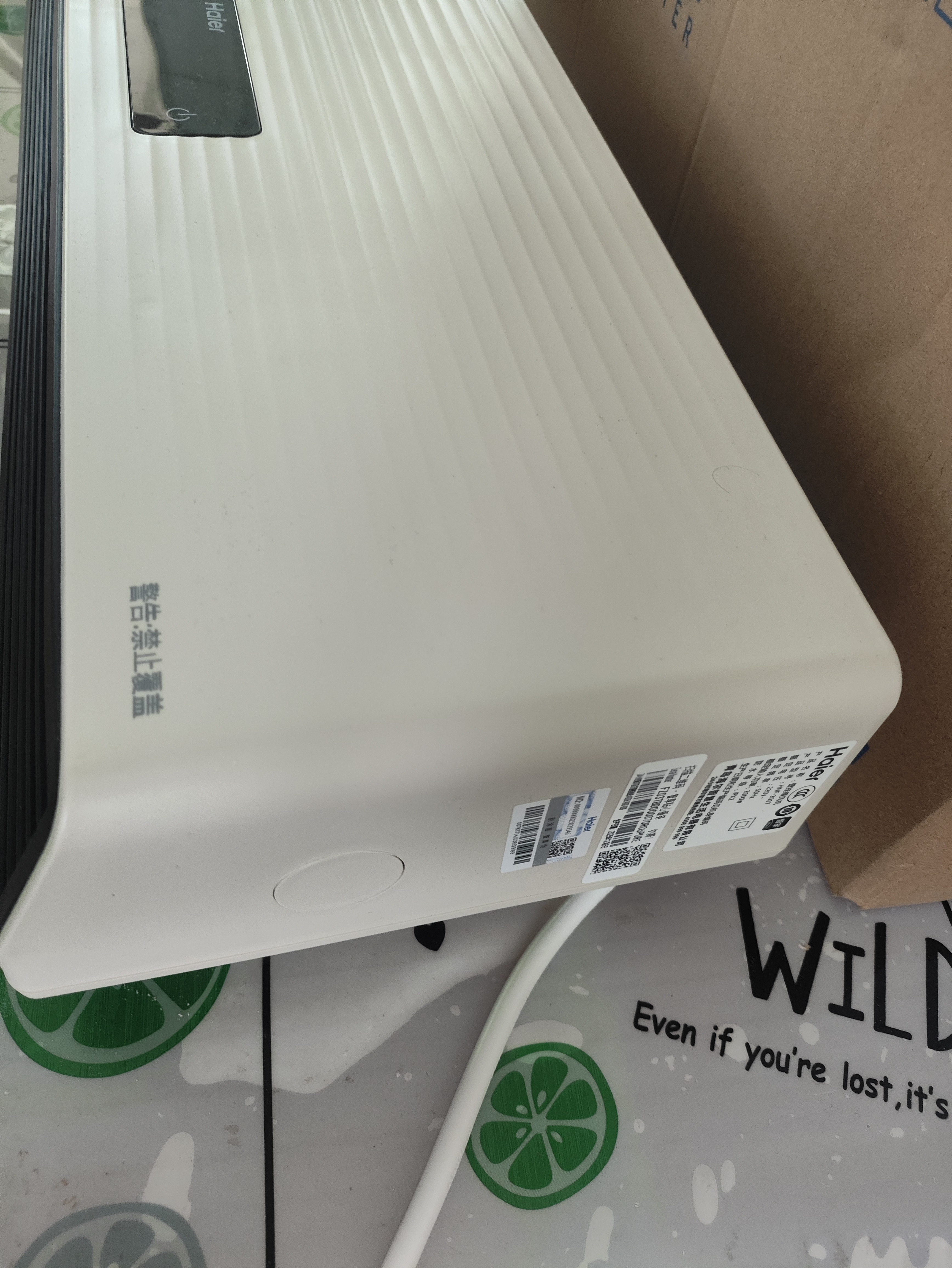 海尔（Haier）壁挂暖风机免打孔悬挂台壁两用取暖器浴室洗澡防水浴霸电暖器轻音电暖气智能语音卧室卫生间热风机 浴室防水/台壁两用/遥控款HNF-2007 实拍图