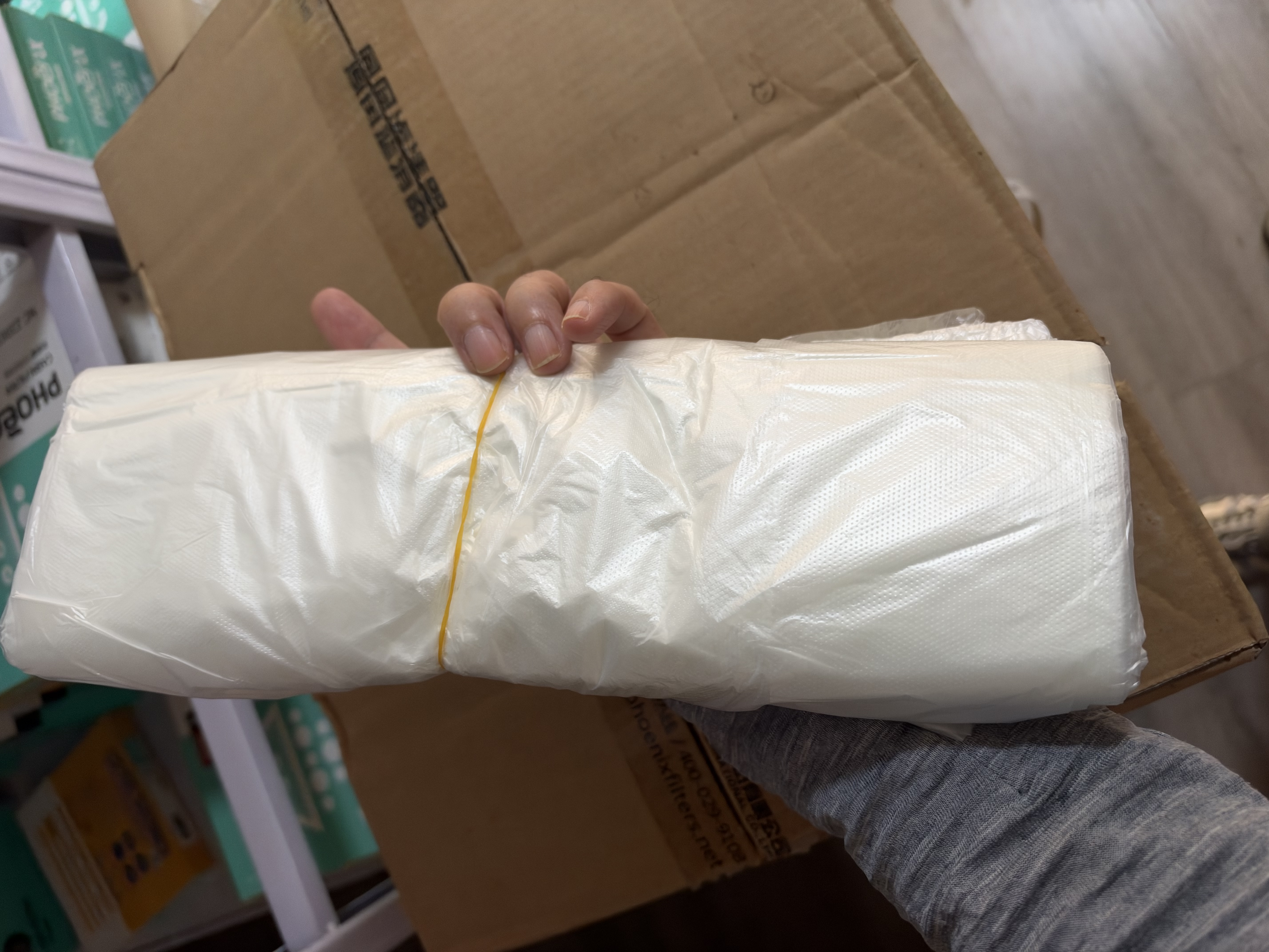 登比白色塑料袋背心袋超市购物袋食品袋方便袋打包手提袋32*50cm200只 实拍图