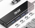 宏碁（acer）USB3.0分线器拓展坞 HUB集线器高速4口扩展坞转接头适用台式电脑笔记本一拖多接口转换器延长线1米 实拍图