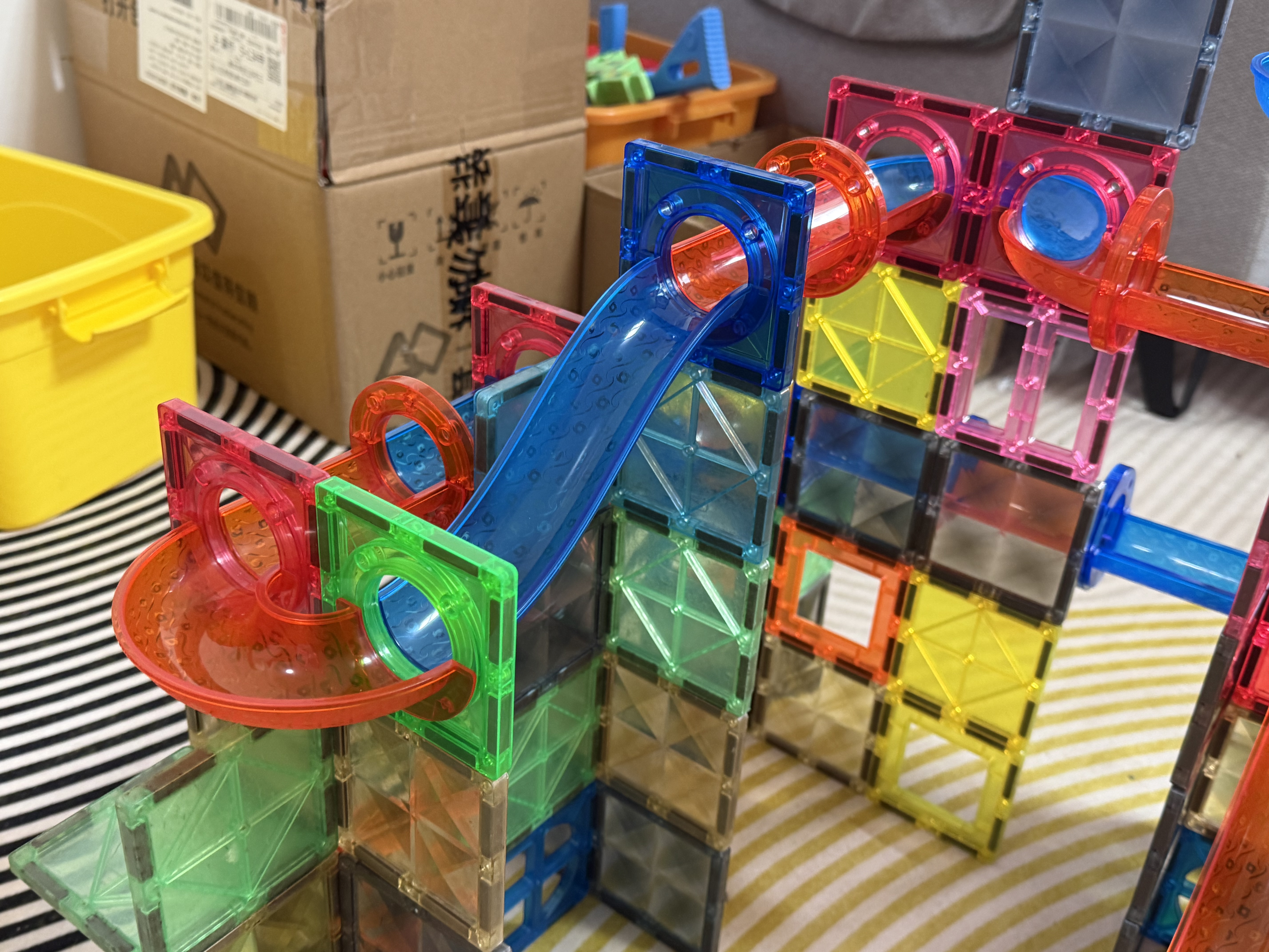 魔磁玩家（ MAGPLAYER）彩窗磁力片儿童玩具管道滚珠磁力积木男女孩3-6岁生日礼物171件 实拍图