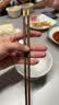 京东京造 筷子 家用食品接触级餐具鸡翅木【圆顶金福】10双成人+2双儿童筷 实拍图