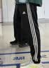 阿迪达斯（adidas）运动裤男透气休闲卫裤健身跑步运动裤 黑白收腿裤 黑白 M 实拍图