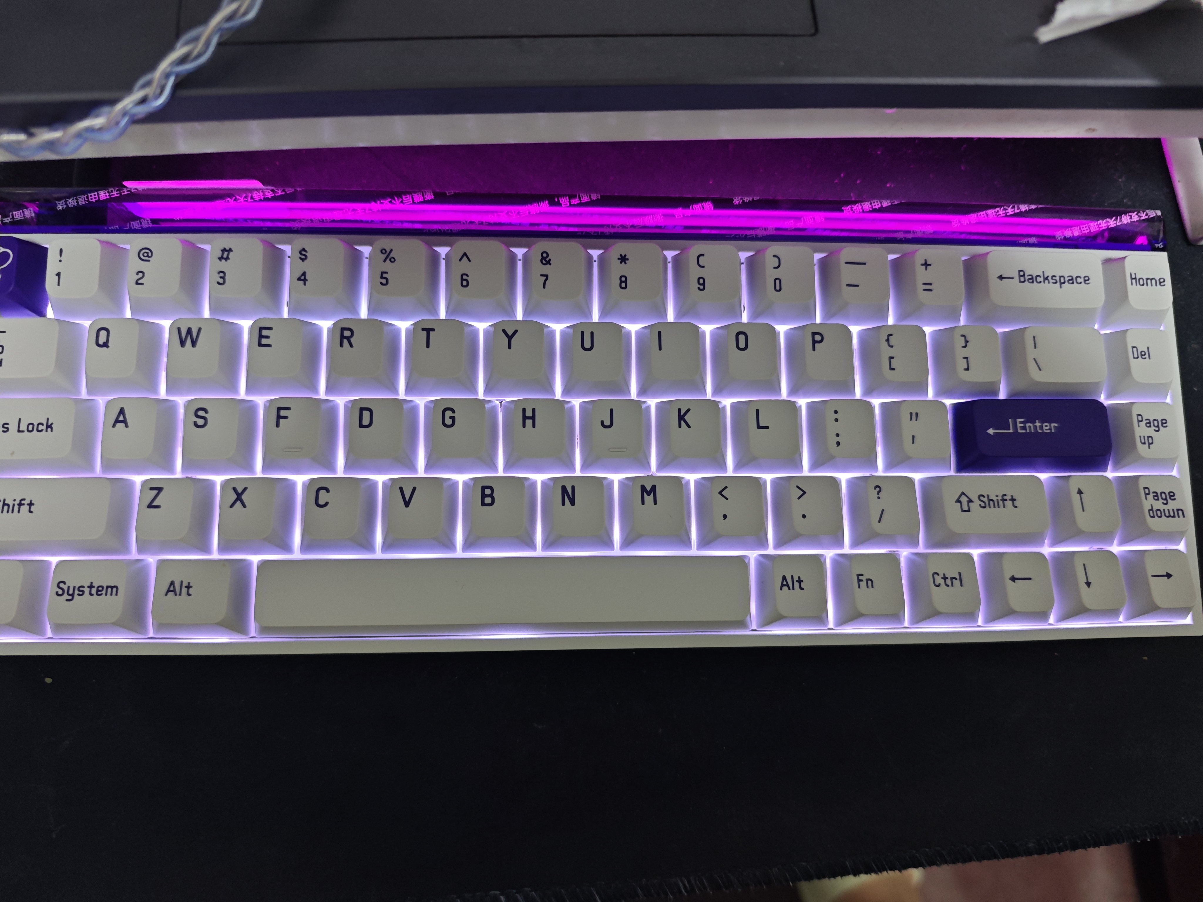 MelGeek小蜜蜂MADE68PRO+磁轴键盘 电竞游戏客制化机械键盘无畏契约TTC万磁王轴礼物送男女友办公蜜氪 MADE68Pro+紫光【万磁王PRO轴】 实拍图