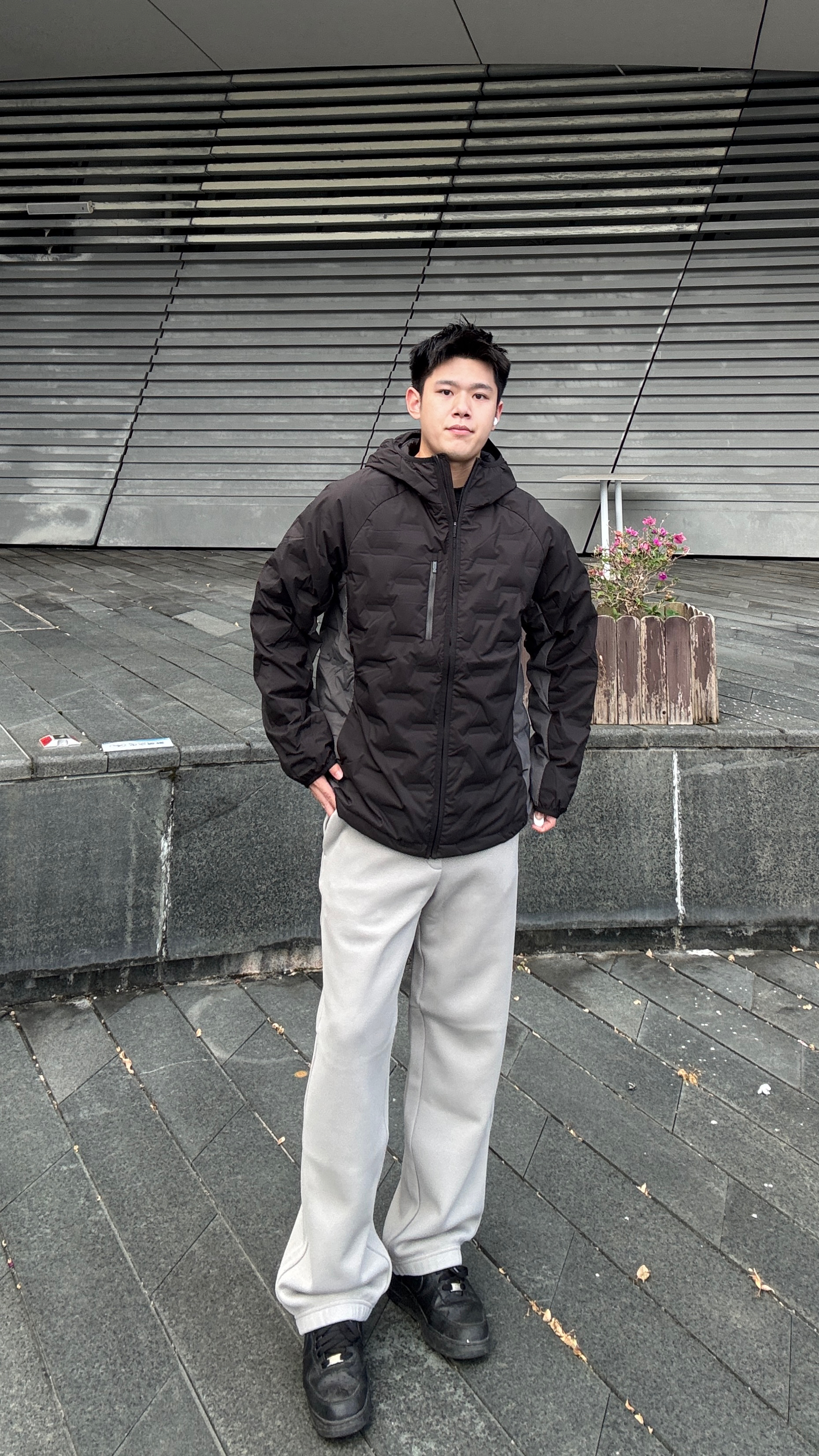 蕉内热皮502+男士防风防泼水连帽轻薄羽绒服2026秋冬新款保暖夹克外套 实拍图