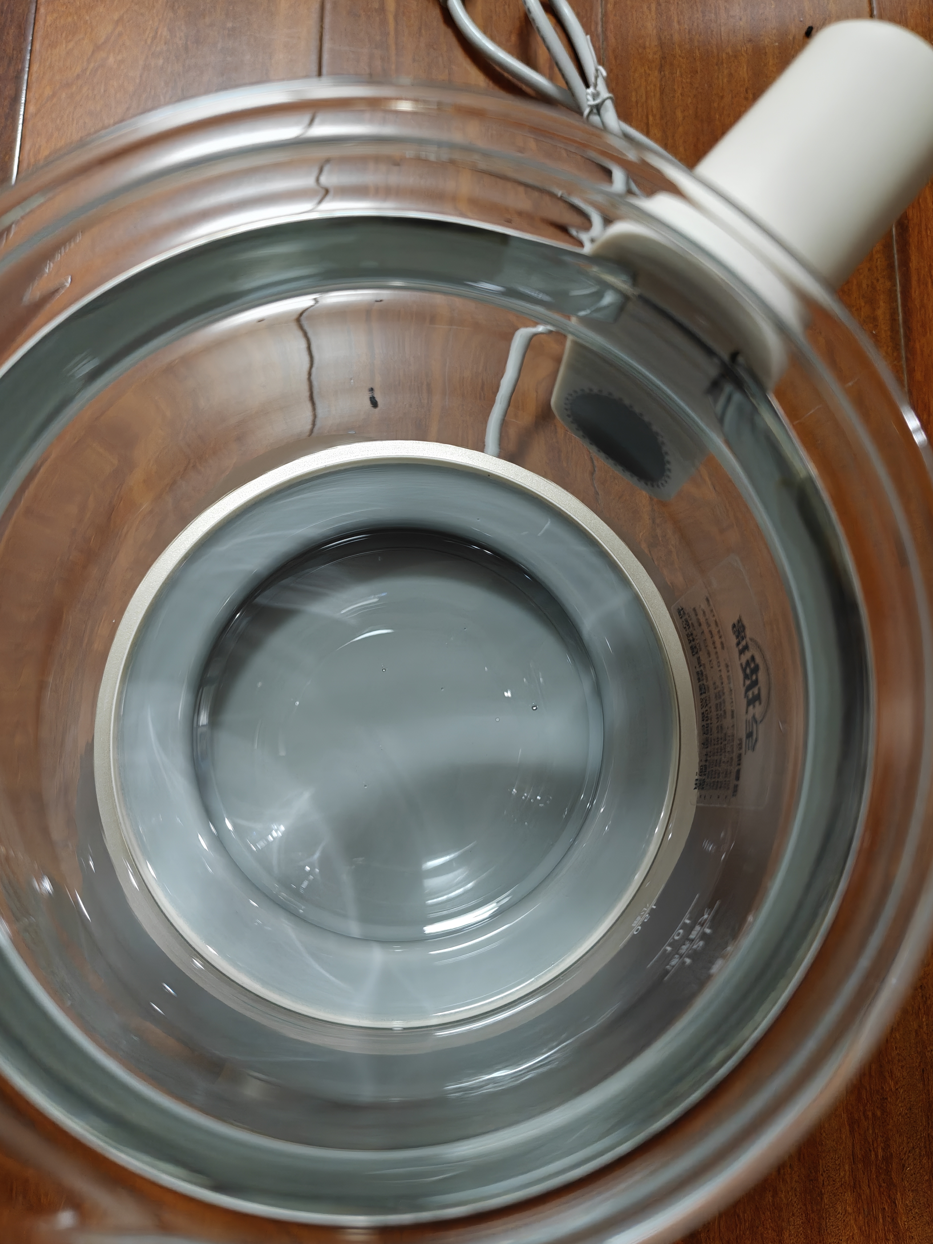美的（Midea）养生壶全玻璃0涂层全自动烧水壶母婴恒温泡奶机电热水壶花茶壶辅食机全包护底防碎1.5L YS15B201 实拍图