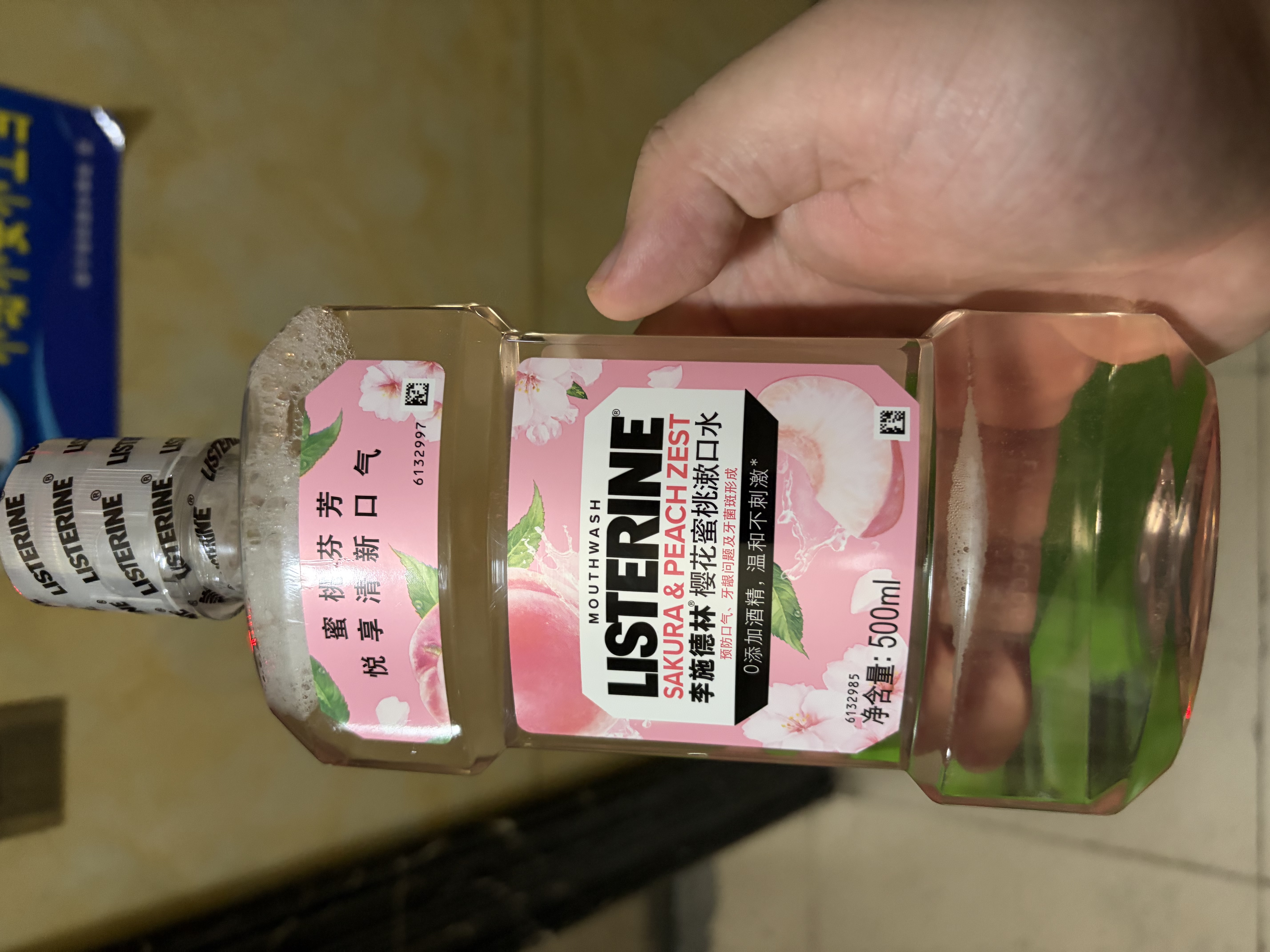 李施德林 (Listerine) 漱口水 樱花蜜桃口味果味口气温和清新口气女 500mL 实拍图