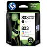 惠普（HP）803原装黑彩套装墨盒 适用hp deskjet 1111/1112/2131/2132/2621/2622打印机 实拍图