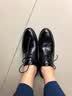 卡帝乐鳄鱼（CARTELO）英伦牛皮商务正装休闲男士低帮系带皮鞋男2511 黑色 增高版 37 实拍图