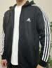 adidas通勤休闲三条纹连帽夹克早秋外套卫衣男装阿迪达斯轻运动   黑色/白   2XL 实拍图