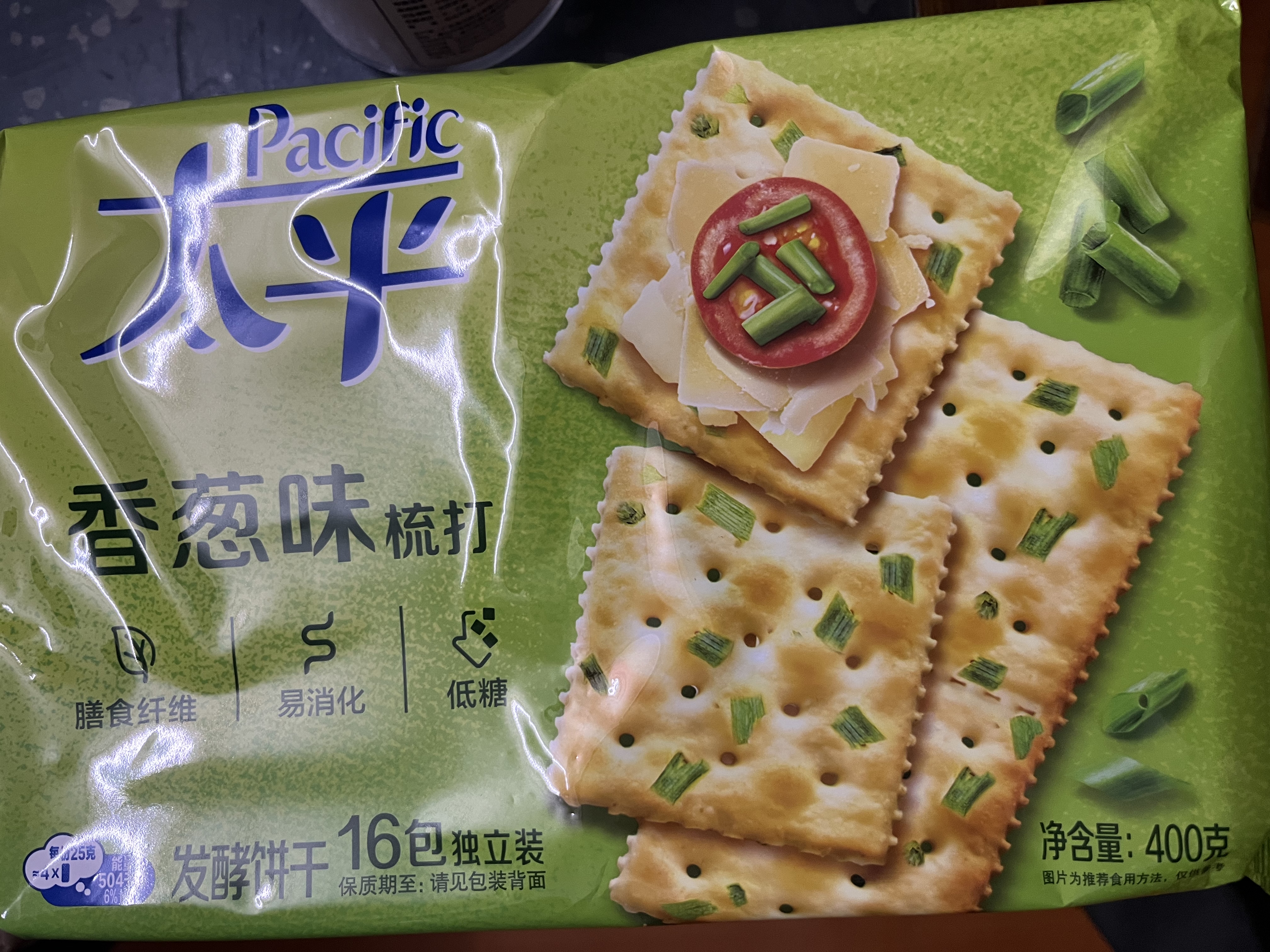 太平苏打饼干营养美味香葱味400g易消化含膳食纤维休闲零食早餐下午茶 实拍图