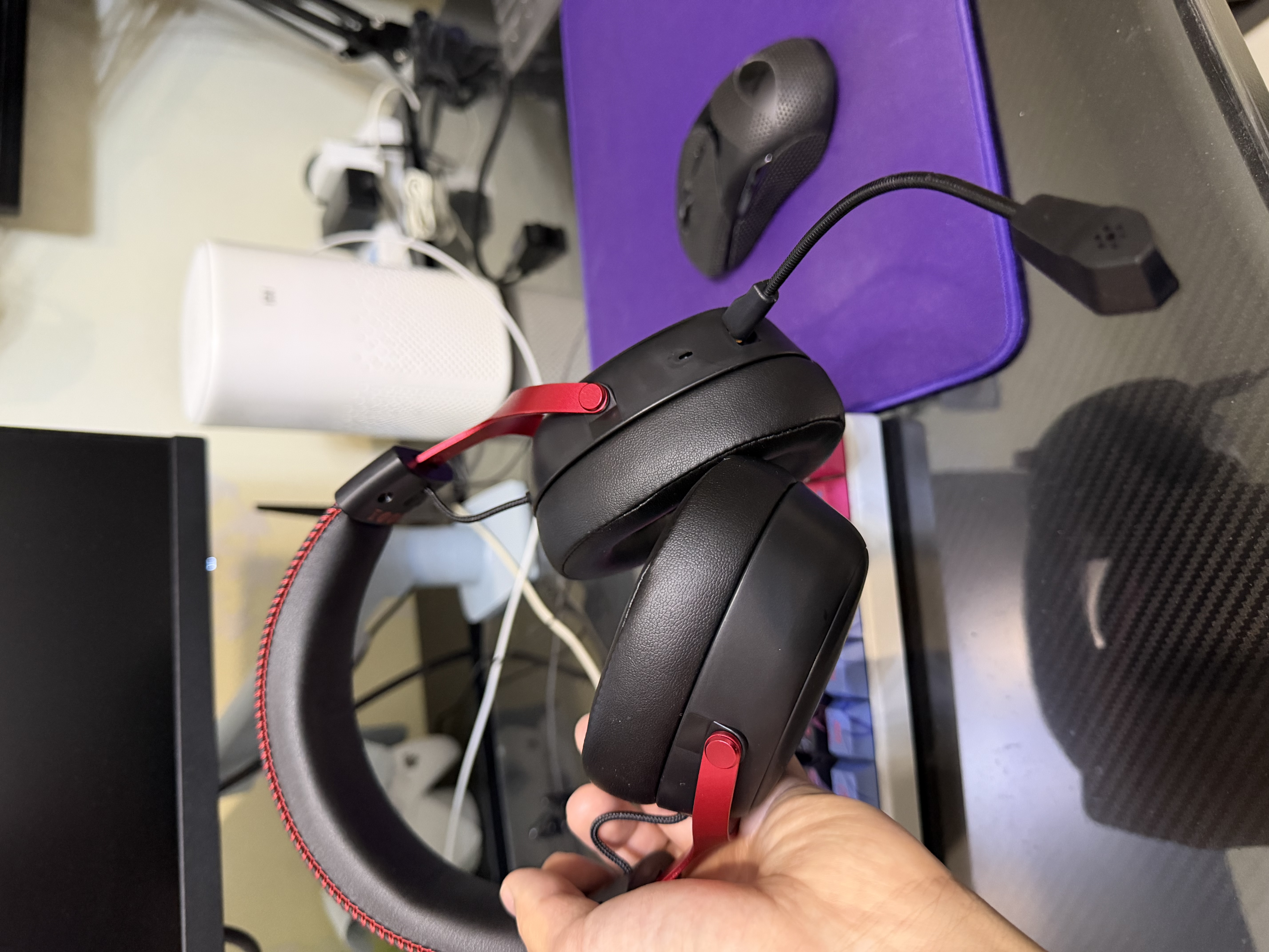 iKF V11 Pro2.0四模游戏耳机头戴式无线FPS专用驱动7.1声场三角洲听声辨位可视化接收器 黑红色 实拍图