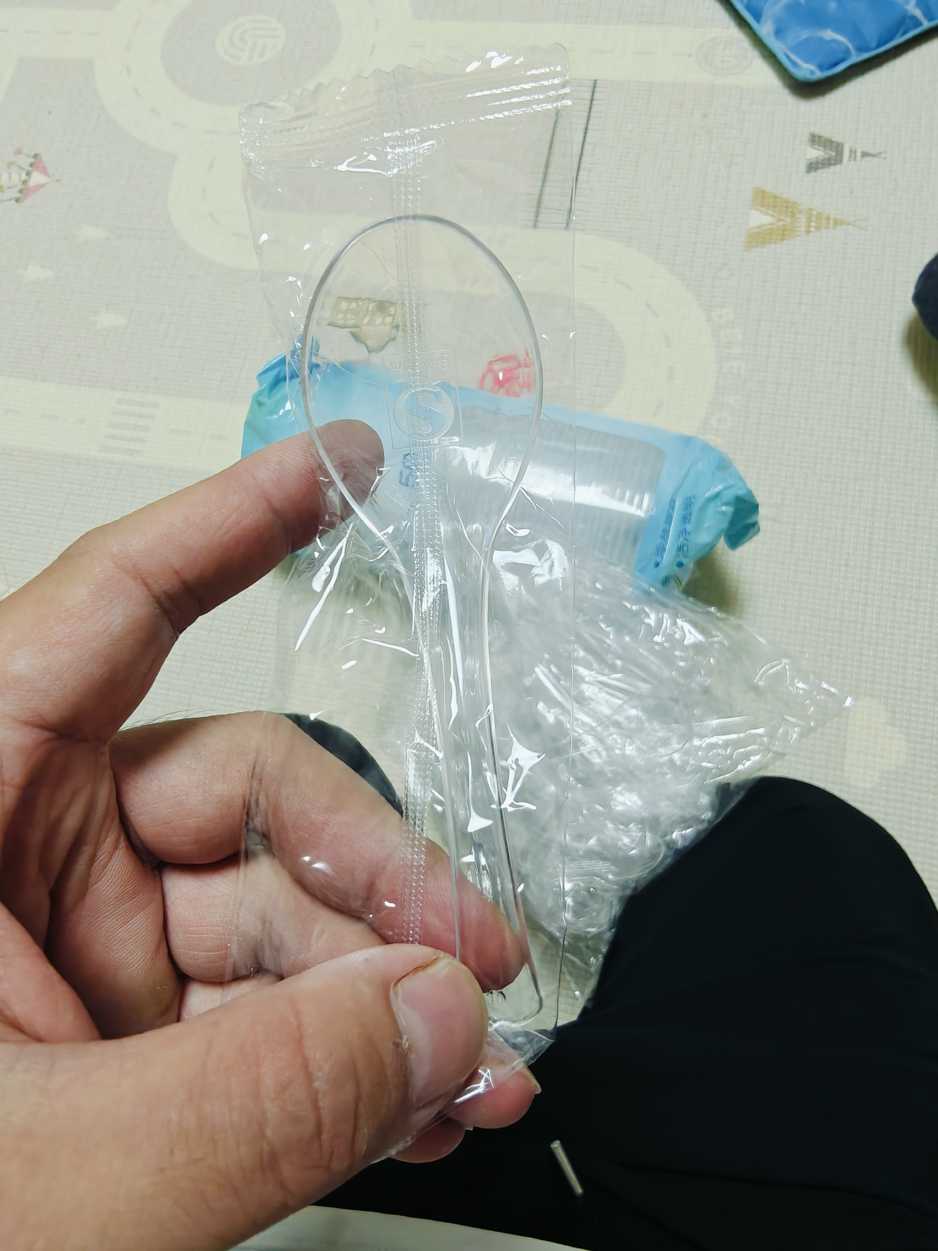妙馨思一次性勺子 50只独立装 加厚汤勺饭勺塑料餐勺甜品勺外卖打包汤匙 实拍图