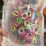 美肤语糖果色尼龙无接缝儿童头绳发绳约400根彩色小号橡皮筋发圈MF8707 实拍图