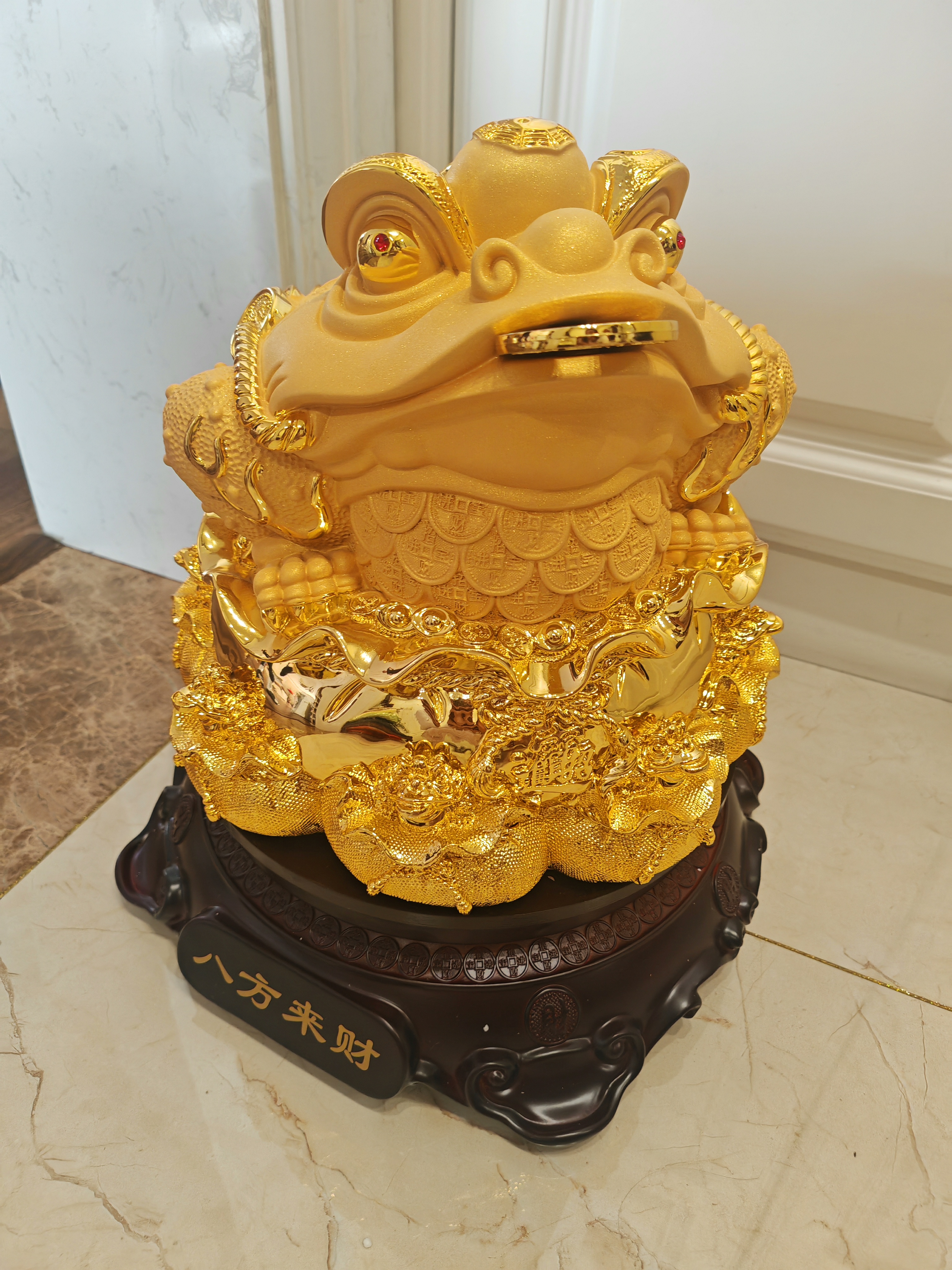 铜雀天骄金蟾招财摆件公司新店开业大吉礼物高档送礼大摆件金蝉高级感礼品 沙金色大号尺寸约35*35*40cm 实拍图