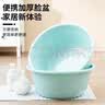 HOUYA46cm超大号家用婴儿洗澡盆家用宝宝盆宿舍学生加厚洗衣盆-浅蓝色 实拍图