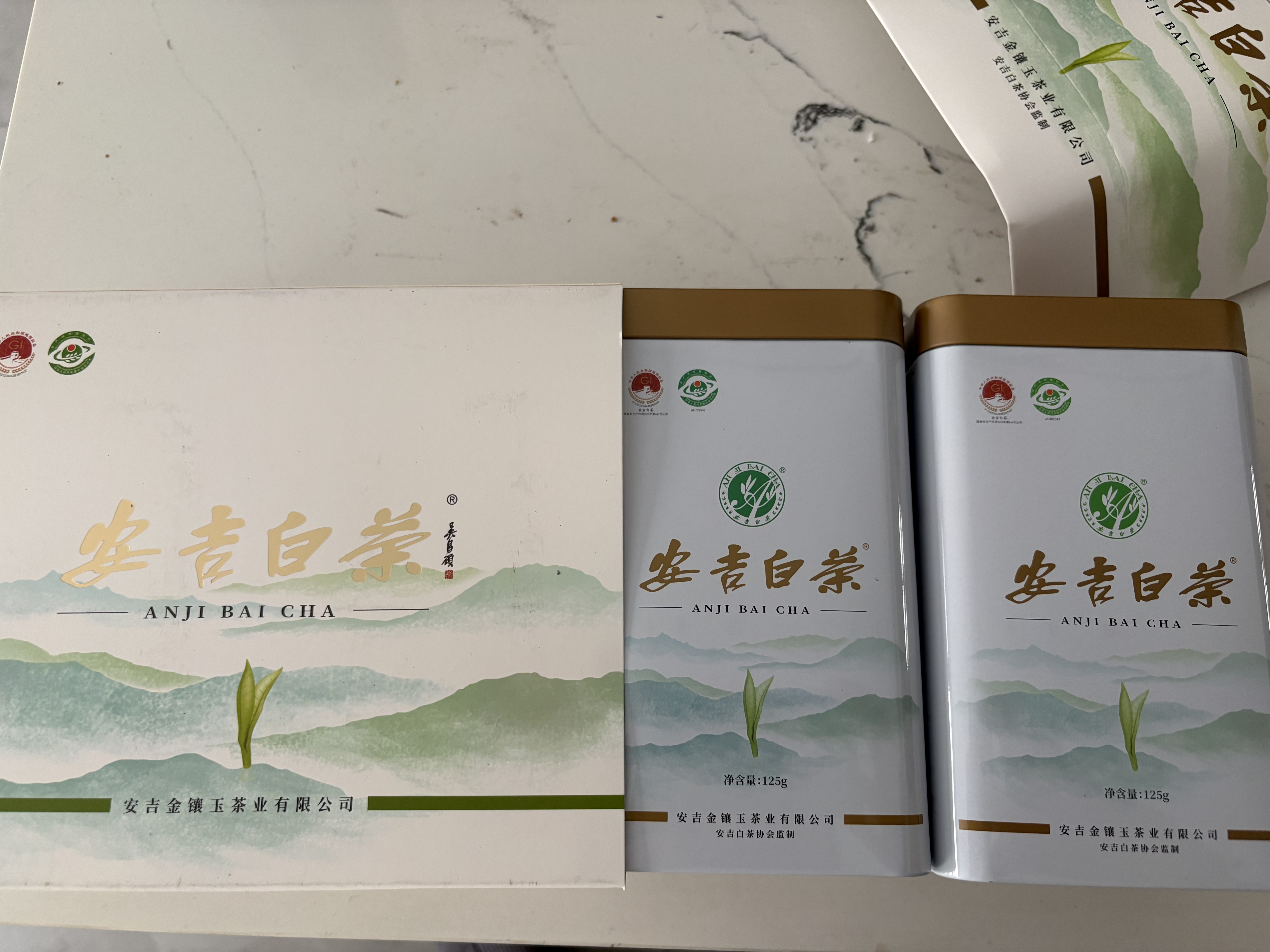 福茗源绿茶叶 特级正宗安吉白茶 明前2026新茶头采茶叶礼盒送领导250g 实拍图