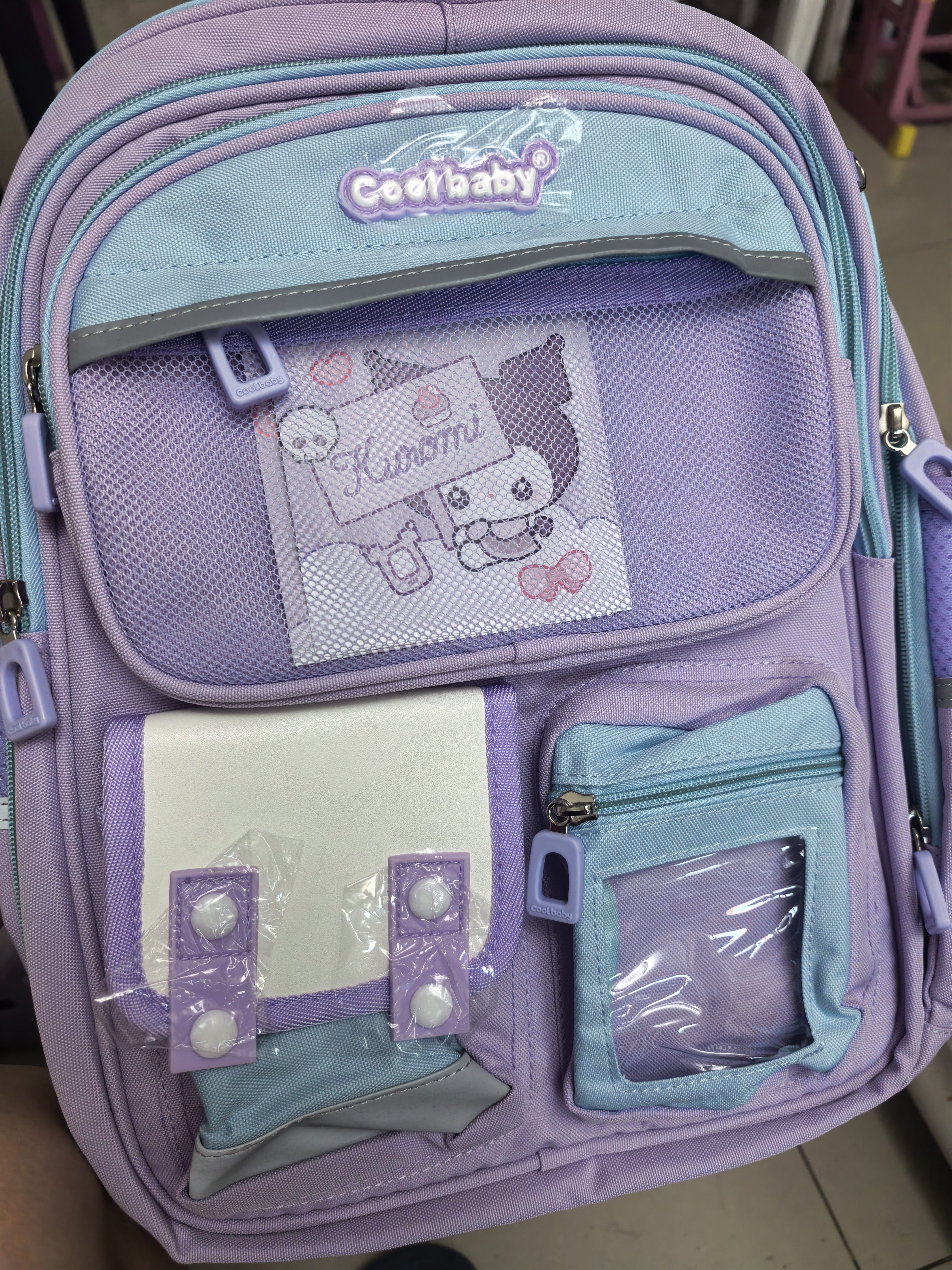 COOLBABY库洛米挂件小学生书包1-4-6年级儿童双肩包护脊减负女孩背包痛包 实拍图