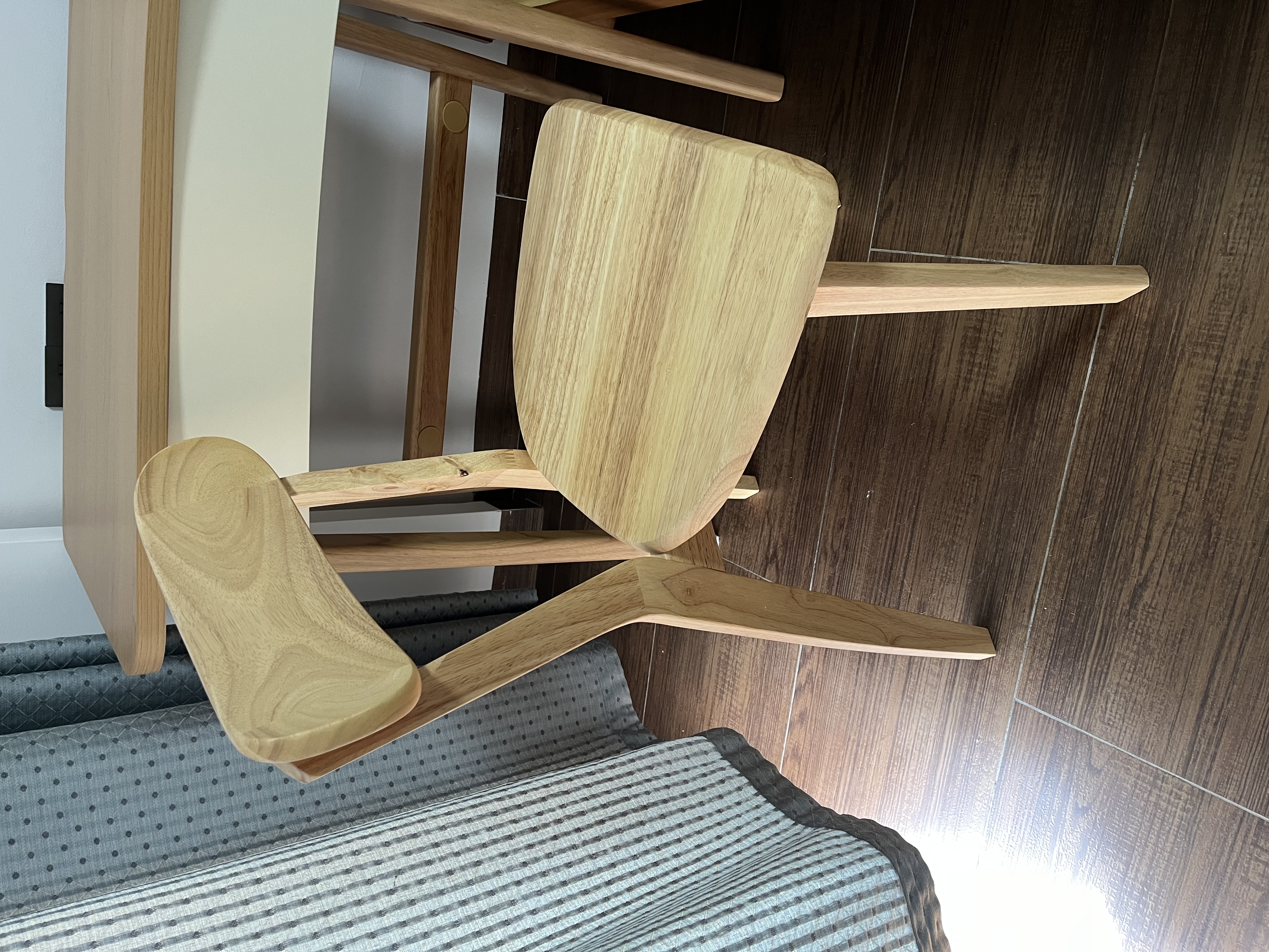 全品屋实木餐椅家用凳子久坐舒服餐桌座椅靠背休闲椅轻奢现代风路易斯椅 实拍图