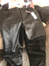 啄木鸟皮裤男冬季款骑摩托车外卖防风保暖男士宽松高腰大码休闲加绒裤子 165皮裤黑色 3XL 【推荐140-160斤】 实拍图