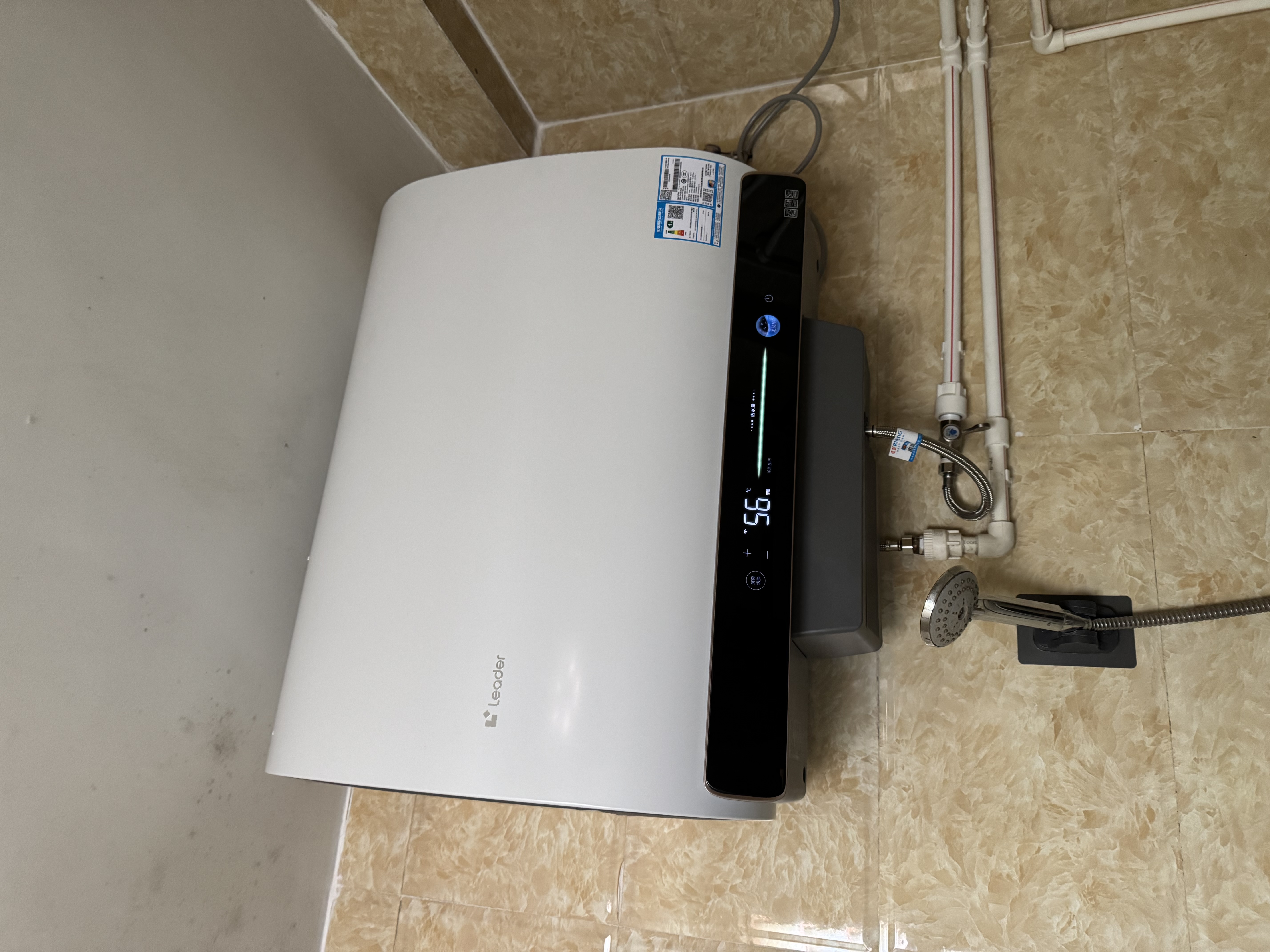 统帅海尔出品统帅懒人无镁棒F9PRO电热水器60L双胆扁桶净肤洗变频节能国家补贴京东自营上门安装 实拍图