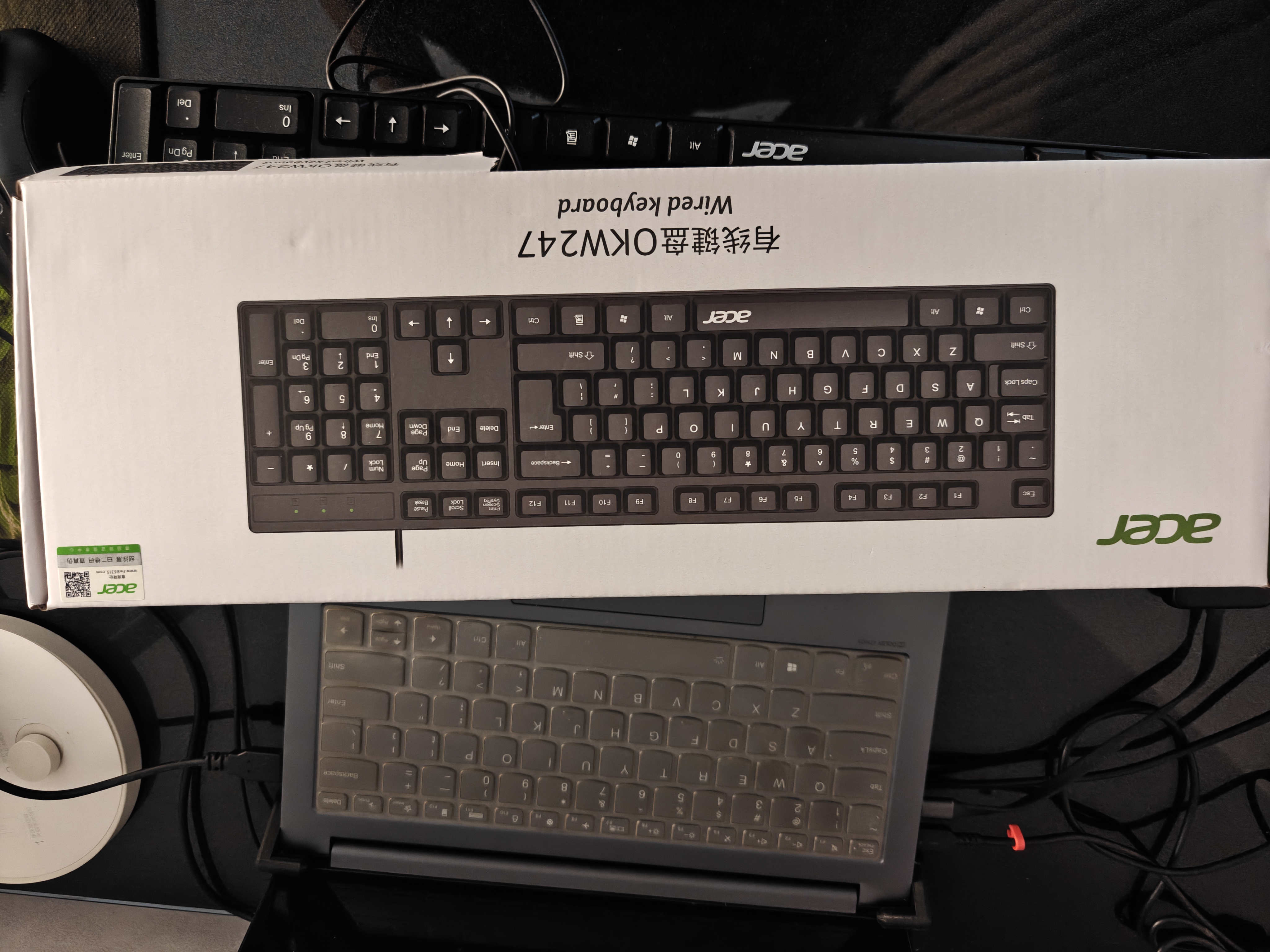宏碁(acer) 键盘 有线键盘 办公键盘 笔记本键盘 电脑键盘 防泼溅 经典手感 OKW247 实拍图