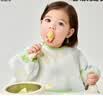 babycare宝宝吃饭罩衣儿童围兜婴儿反穿衣防脏辅食围裙 蓝茵乐章 80码  实拍图