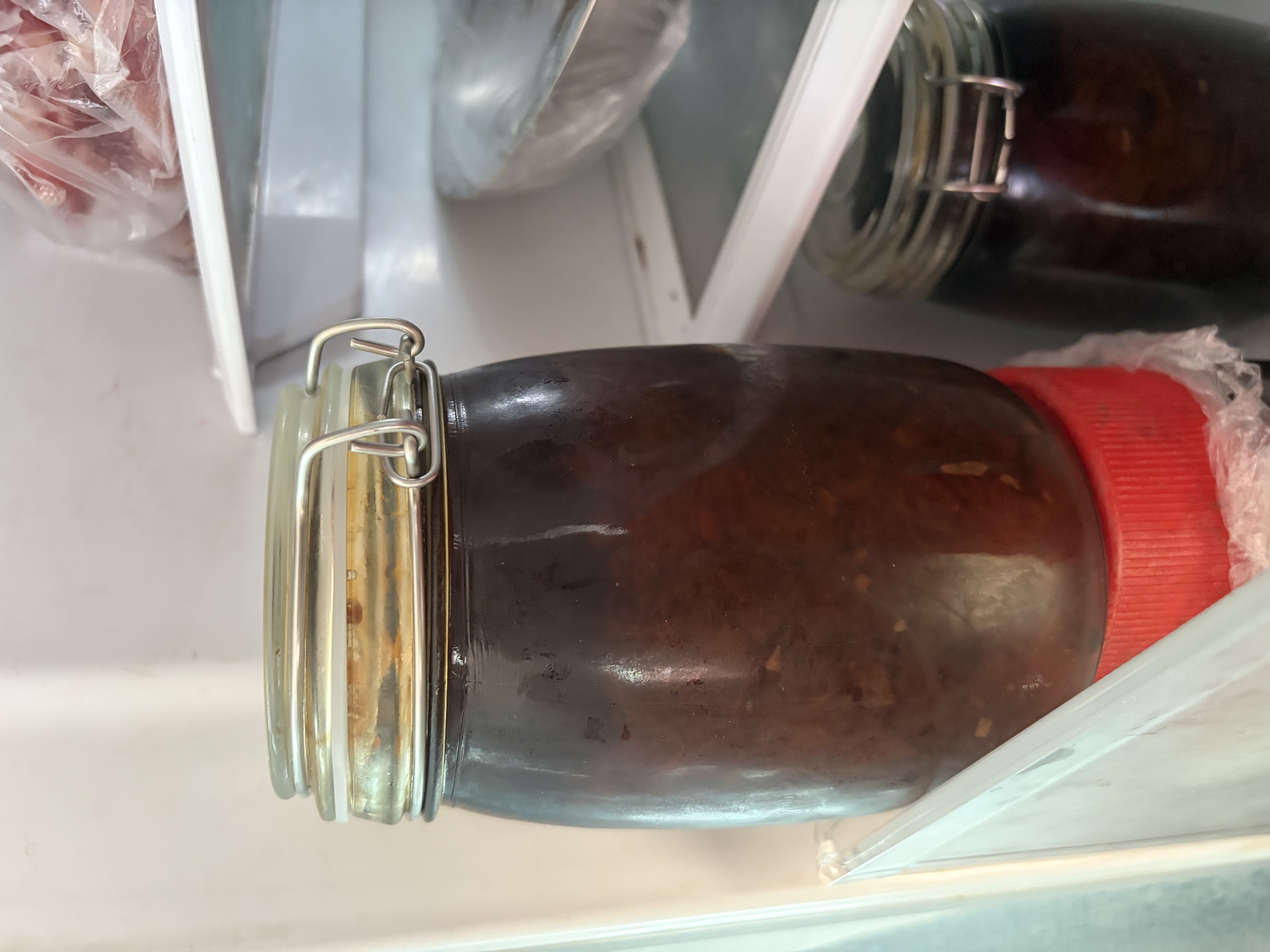 拜杰玻璃密封罐 3个装1000ml储物罐家用玻璃瓶泡酒瓶泡菜瓶腌腊八蒜罐 实拍图