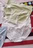 北极绒4条装胖妹妹大码内裤女士100%纯棉抑菌档中高腰夏季薄款无痕裤头 蓝色+肤色+抹茶+浅粉 4条 XL （建议140-200斤） 实拍图
