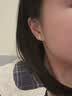 戚小米纯999足银如意结耳钉女士螺丝拧扣养耳洞耳环睡觉免摘耳骨钉耳饰 银色大号一对【999足银】-直针款【90%人选择】 实拍图